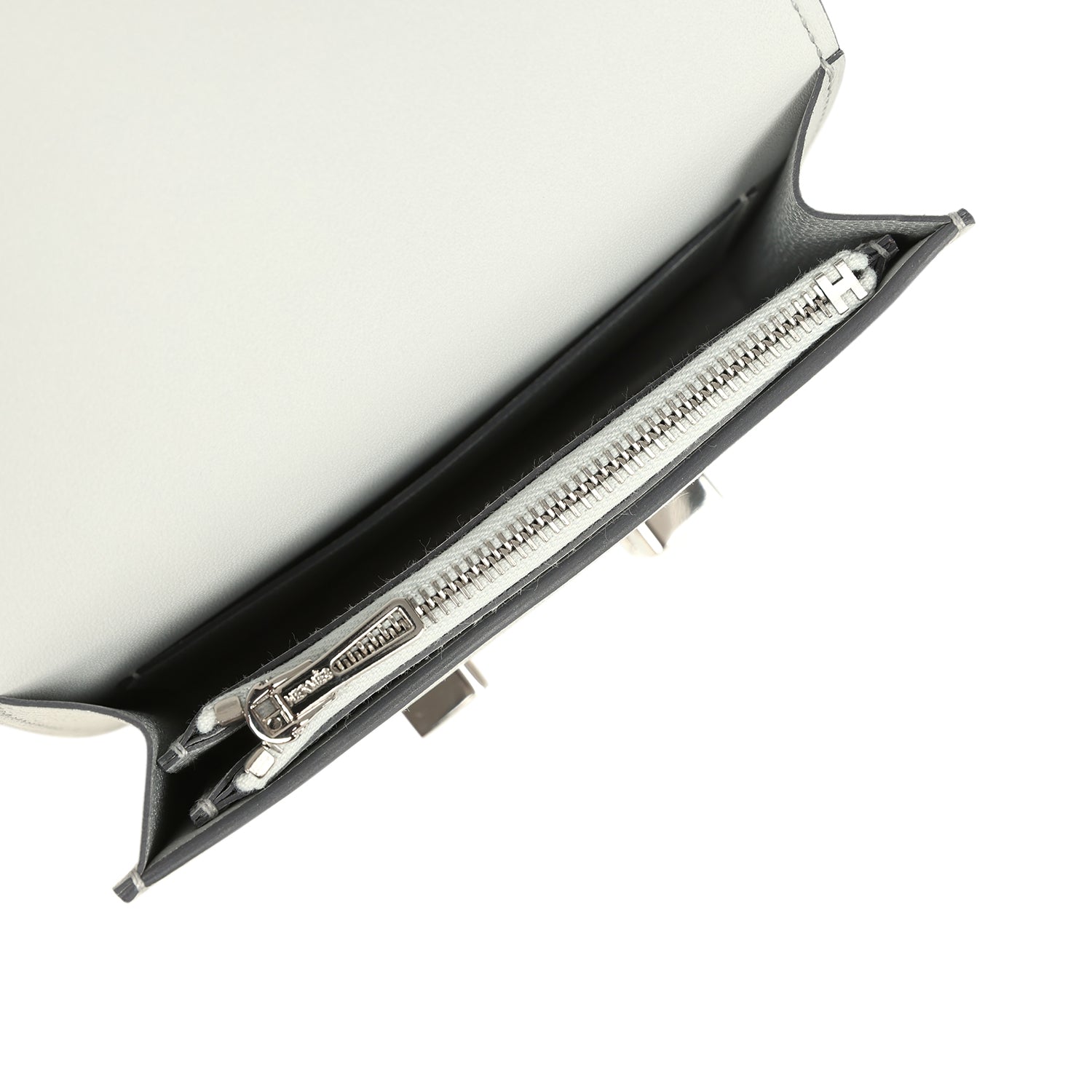Hermes Constance Slim Wallet Argent Chevre Chamkilight Palladium Hardware