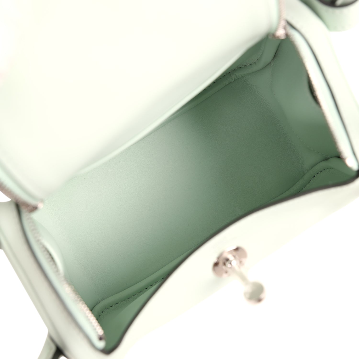 Hermes Mini Lindy II Vert Peppermint Swift Palladium Hardware