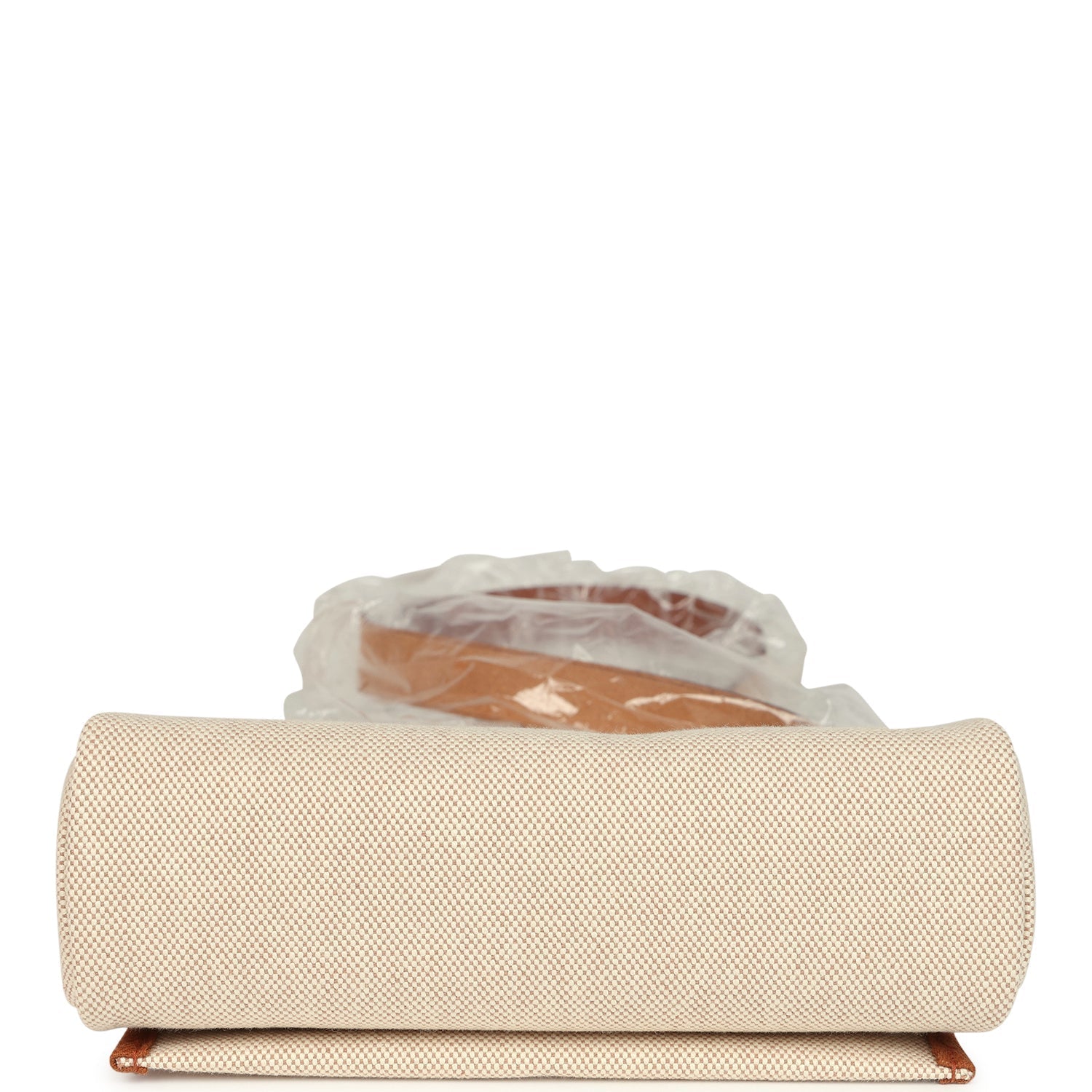 Hermes Herbag Zip 20 Mini Ecru and Beige Toile H Canvas and Fauve Vache Hunter Gold Hardware