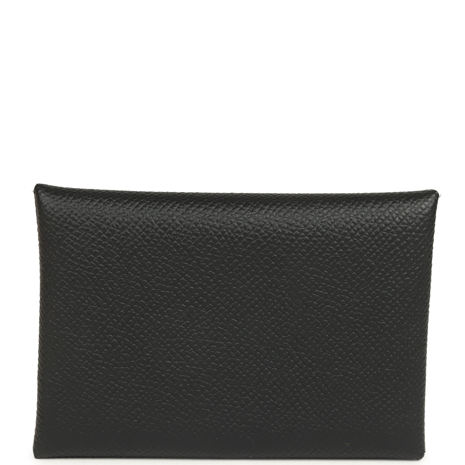 Hermes Calvi Duo Card Holder Black Epsom Palladium Hardware