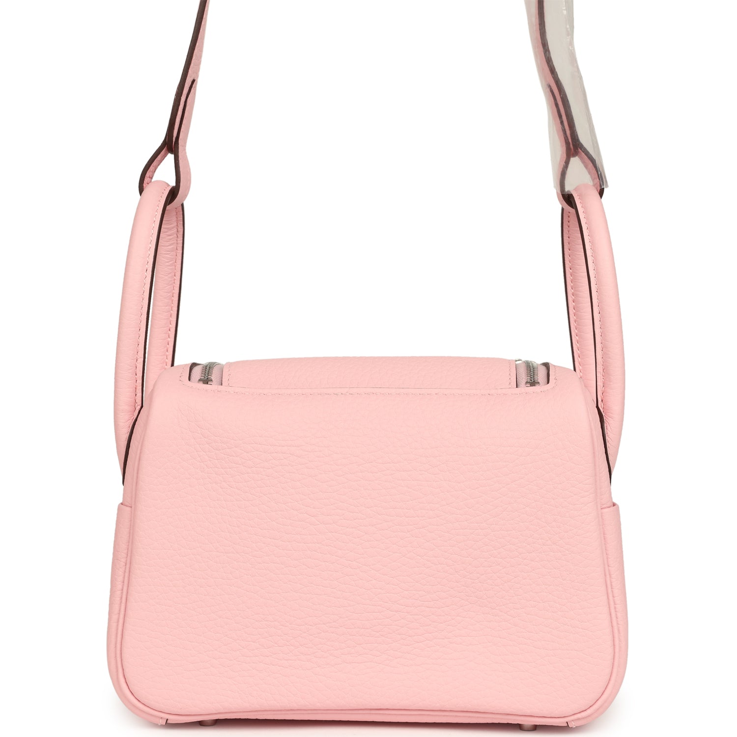 Hermes Mini Lindy II Rose Sakura Verso Swift Palladium Hardware