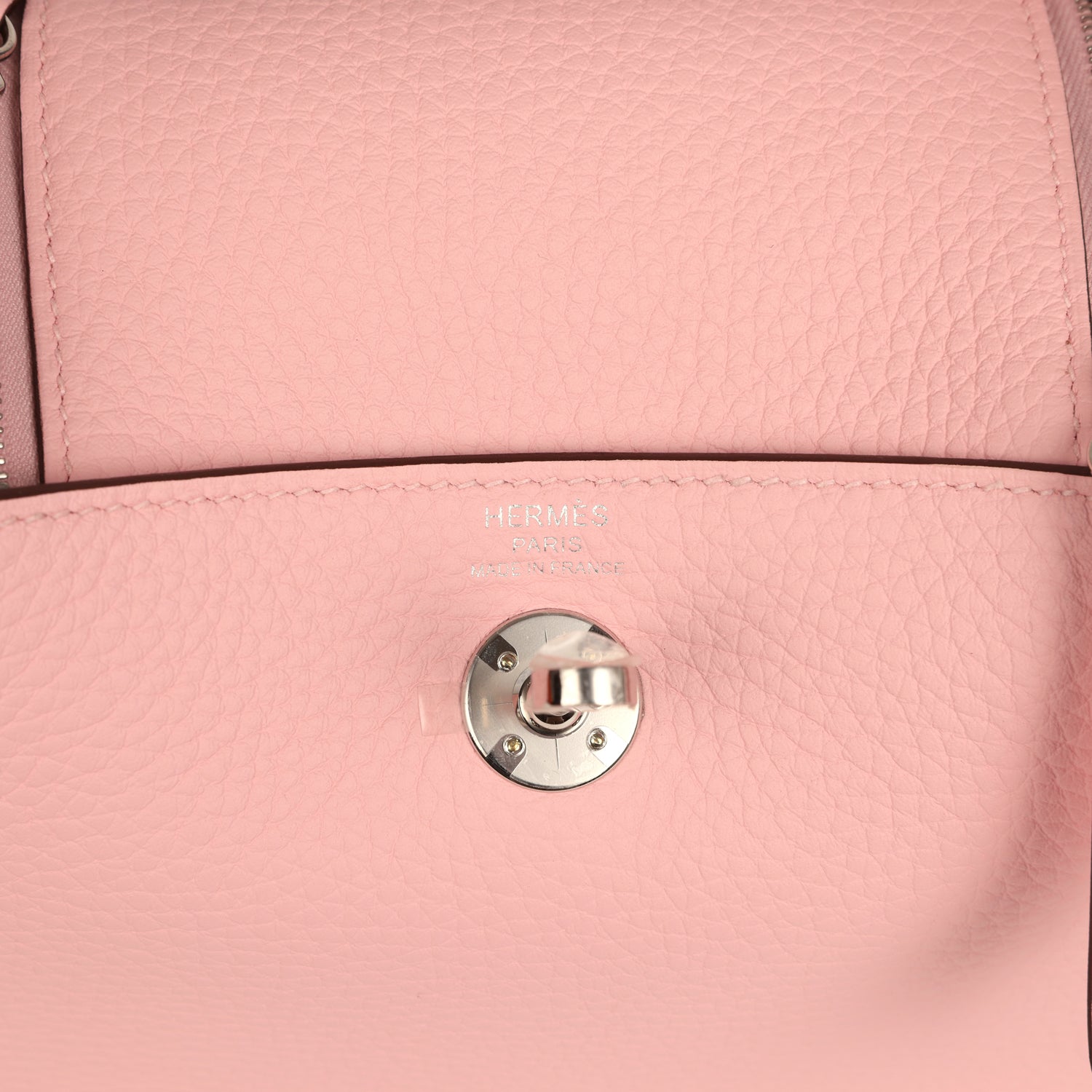 Hermes Mini Lindy II Rose Sakura Verso Swift Palladium Hardware