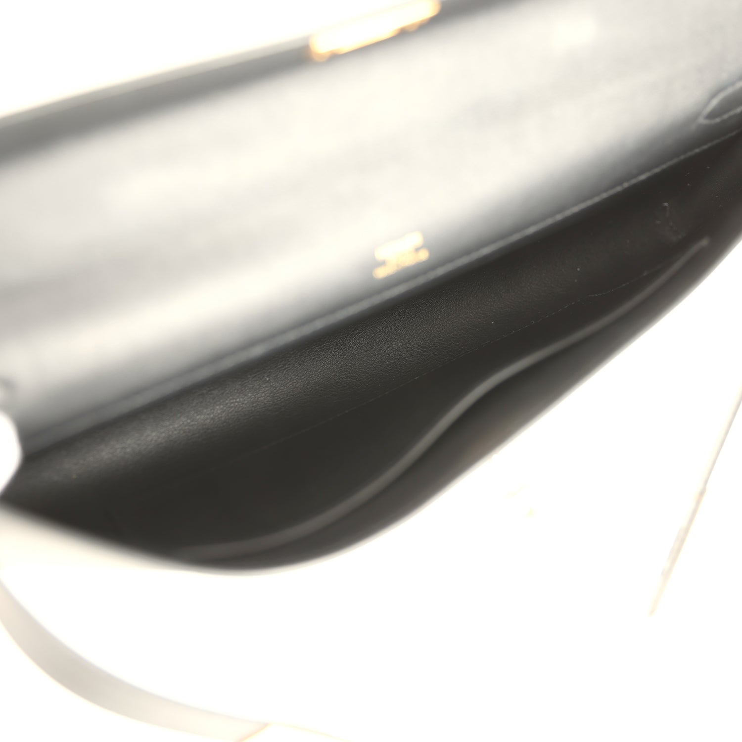 Pre-owned Hermes Kelly Cut Black Swift Gold Hardware