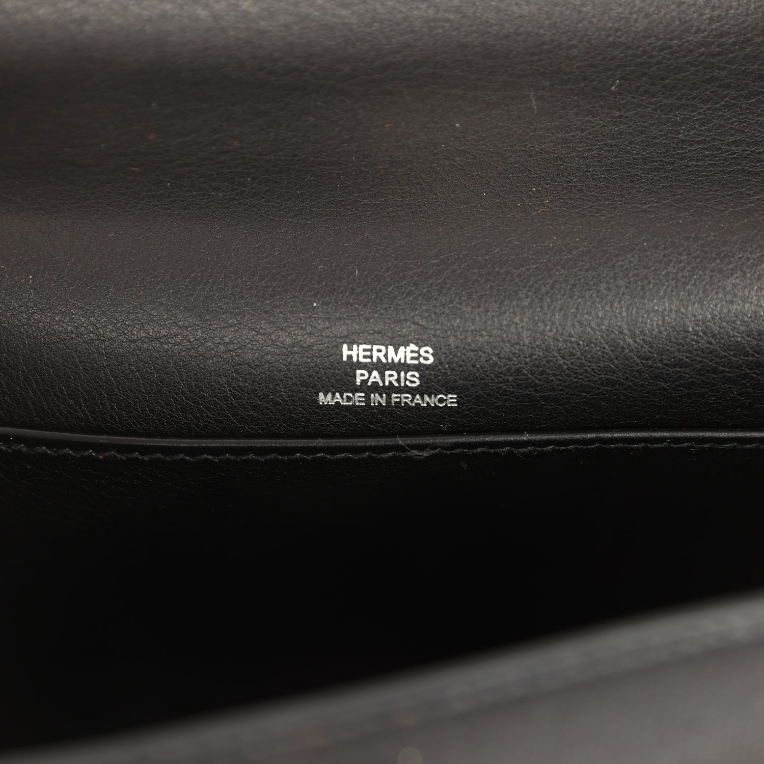 Vintage Hermes Kelly Pochette Black Swift Palladium Hardware