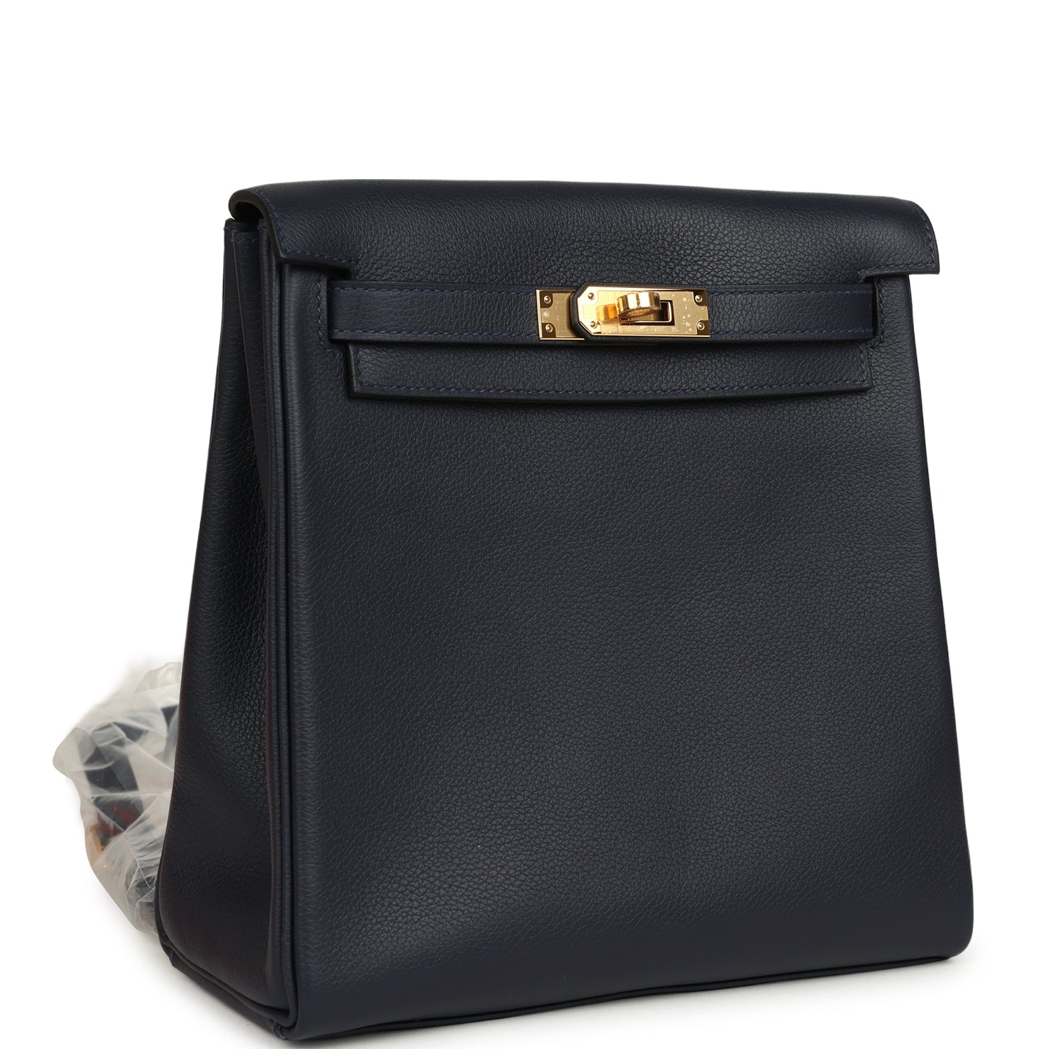 Hermes Kelly Ado II Backpack Bleu Nuit Evercolor Gold Hardware