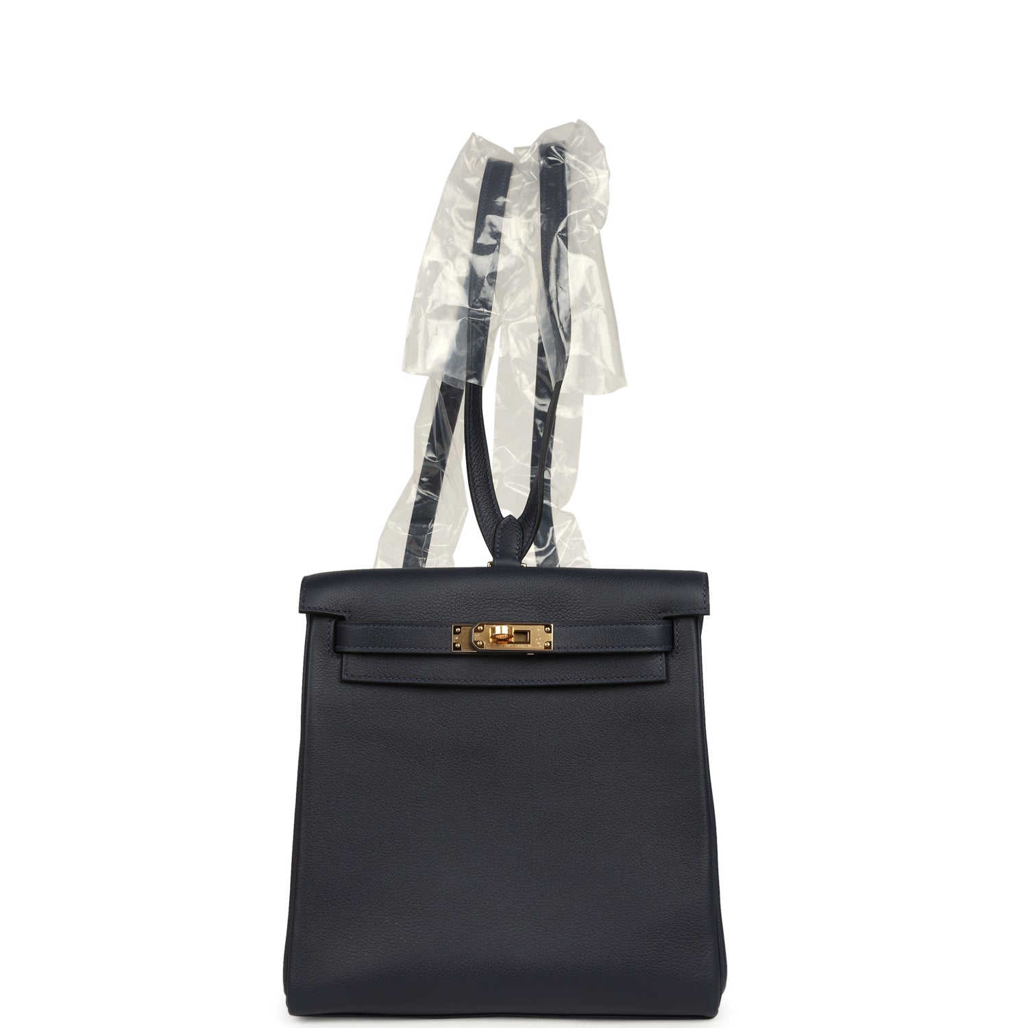 Hermes Kelly Ado II Backpack Bleu Nuit Evercolor Gold Hardware