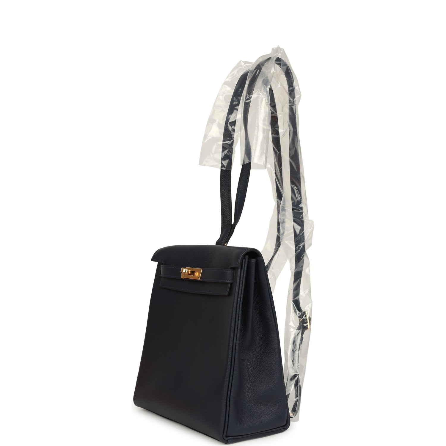 Hermes Kelly Ado II Backpack Bleu Nuit Evercolor Gold Hardware