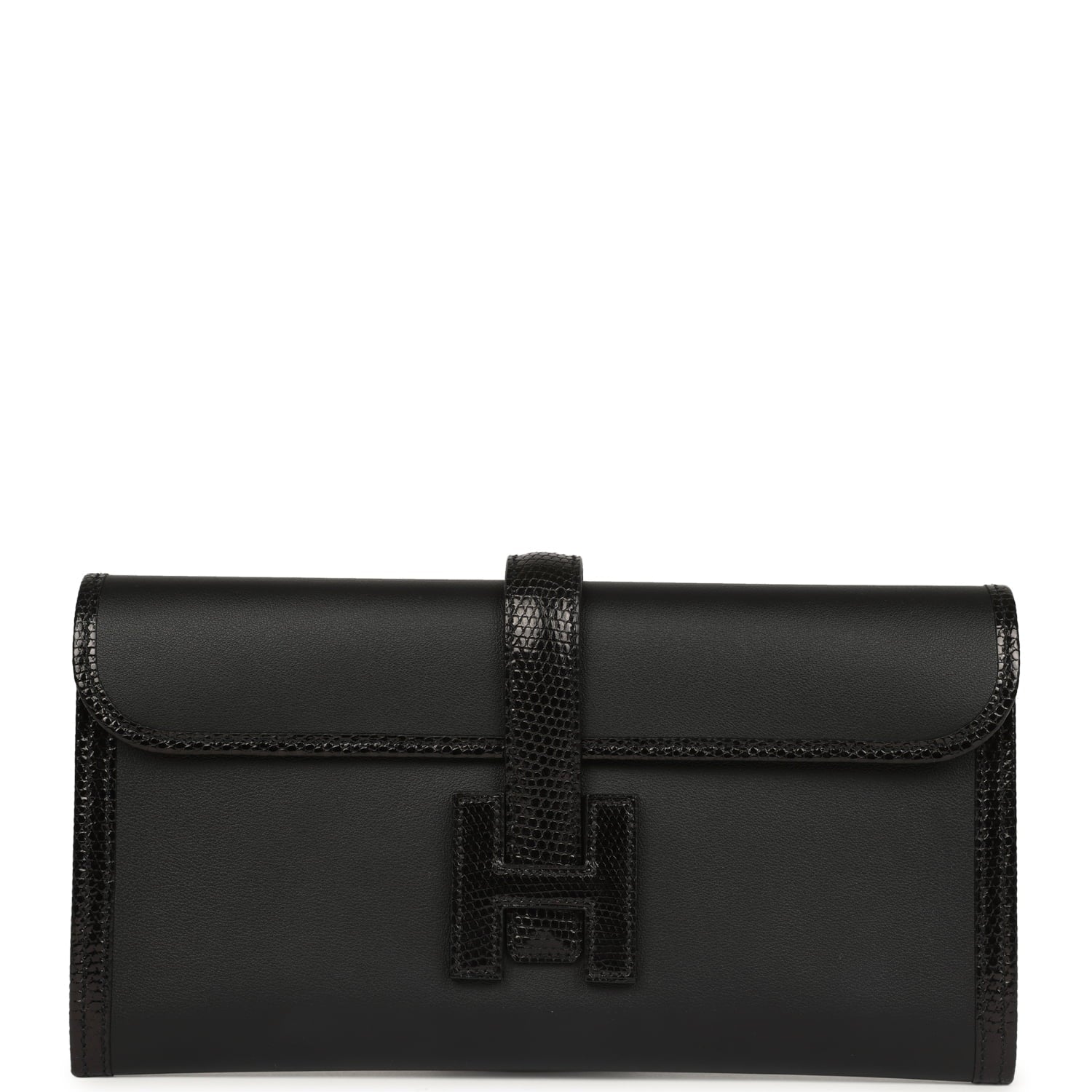 Hermes Jige Elan 29 Black Swift and Shiny Lizard Touch