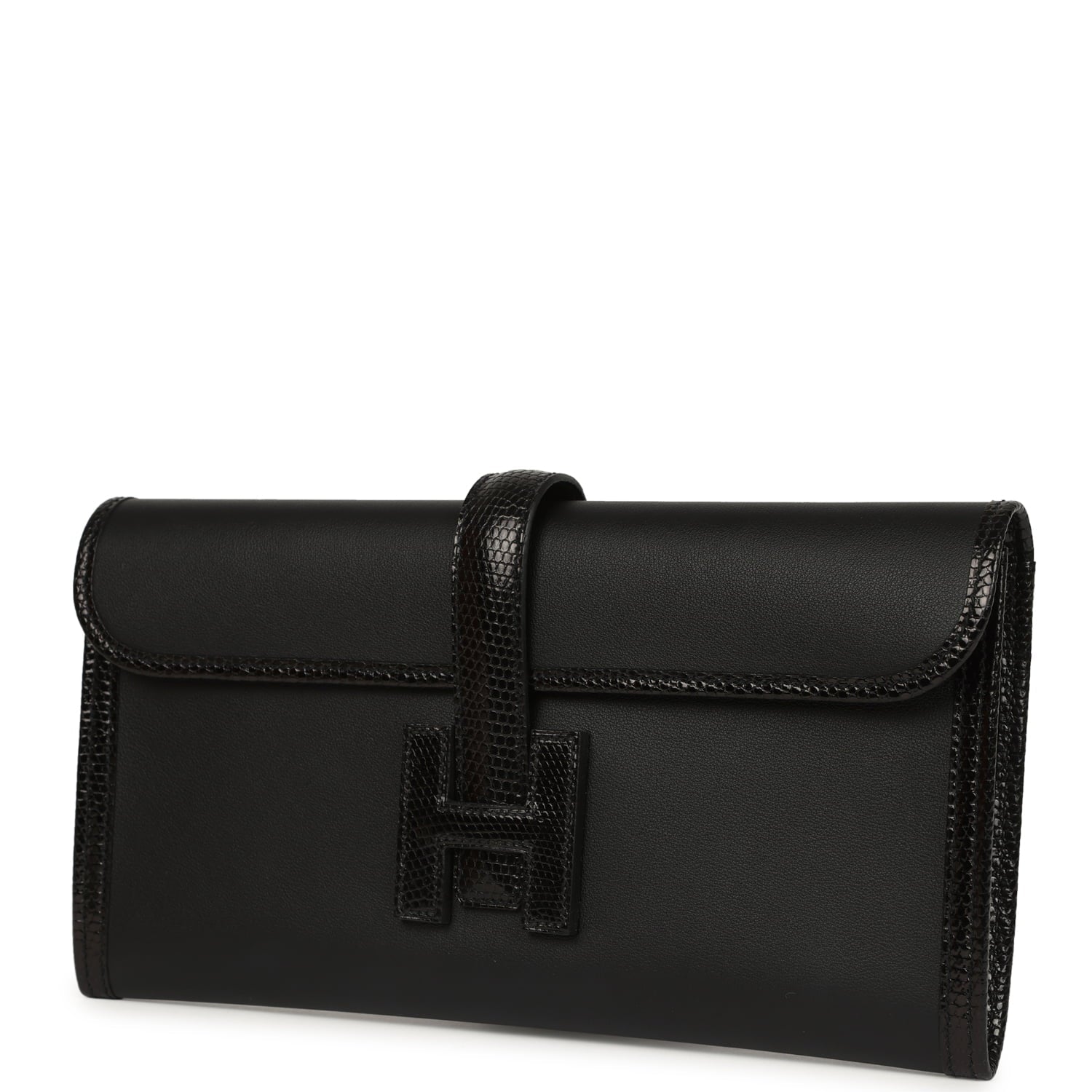 Hermes Jige Elan 29 Black Swift and Shiny Lizard Touch