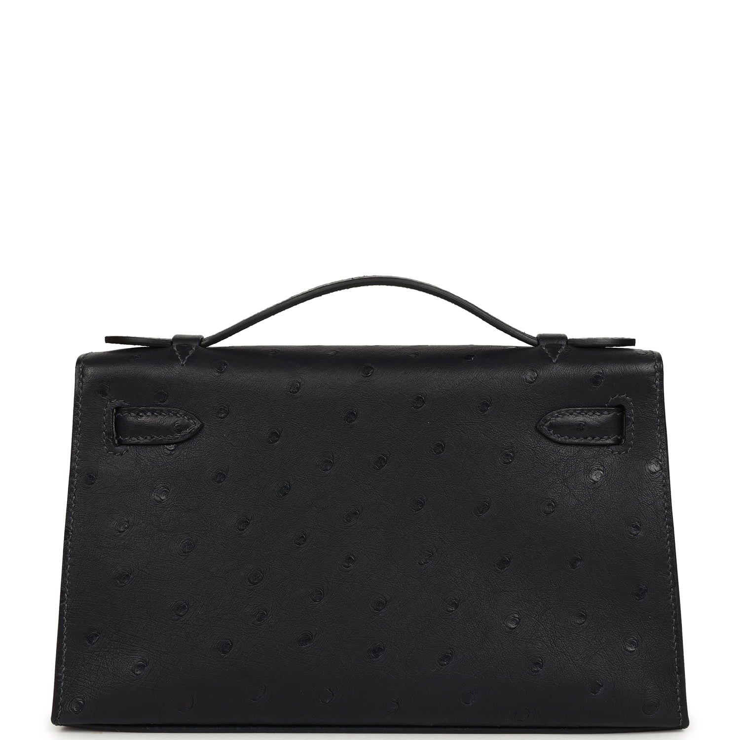 Hermes Kelly Pochette Caban Ostrich Gold Hardware