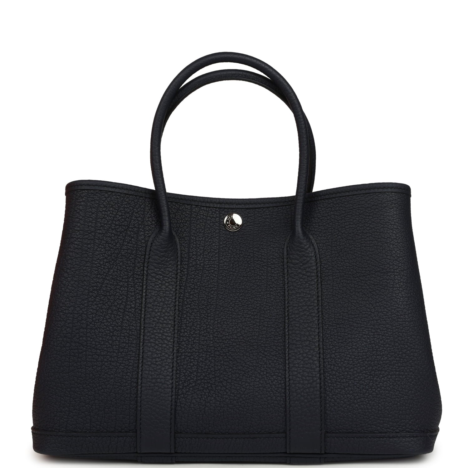 Hermes Garden Party 30 Bleu Indigo Negonda Palladium Hardware