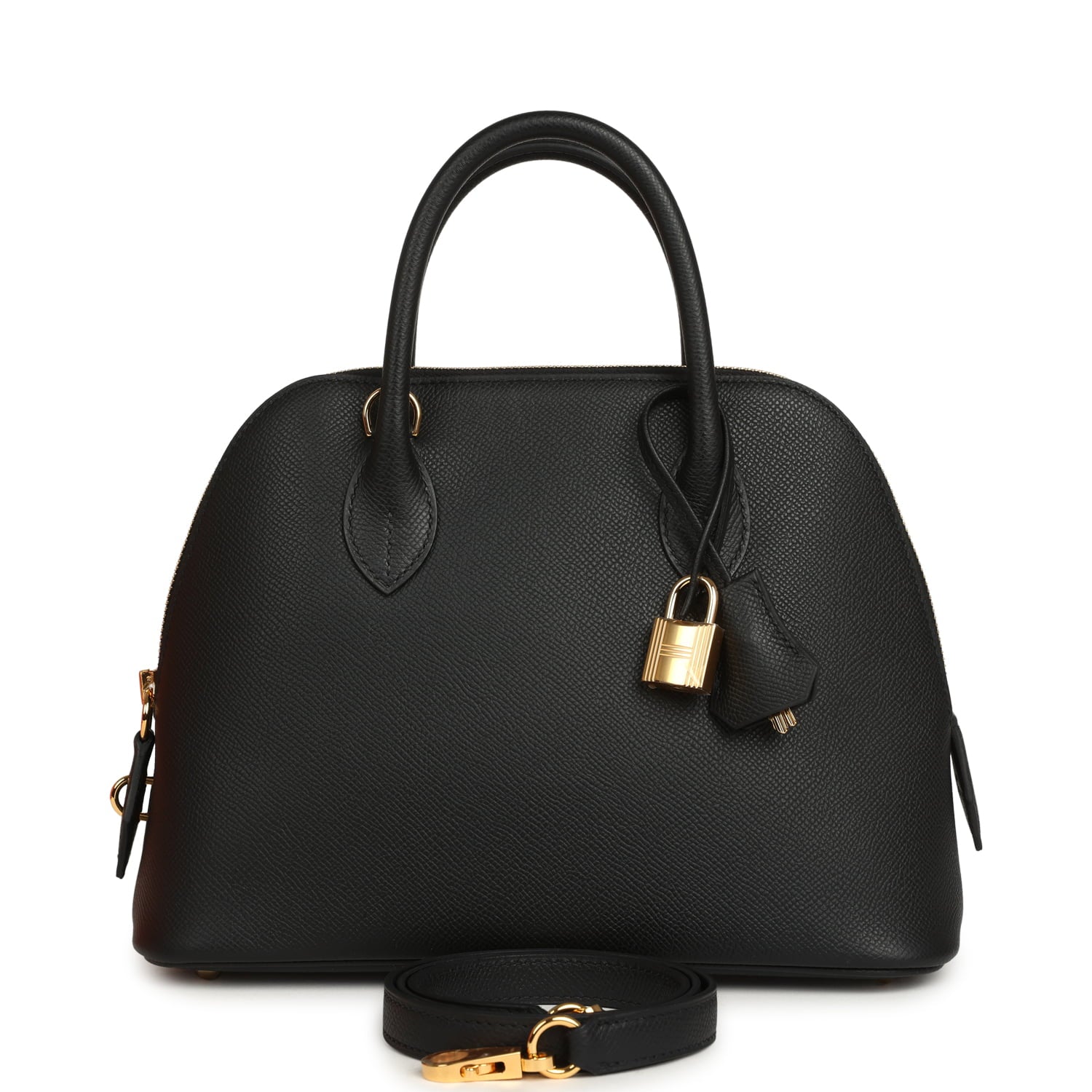 Hermes 1923 Bolide 25 Black Epsom Gold Hardware