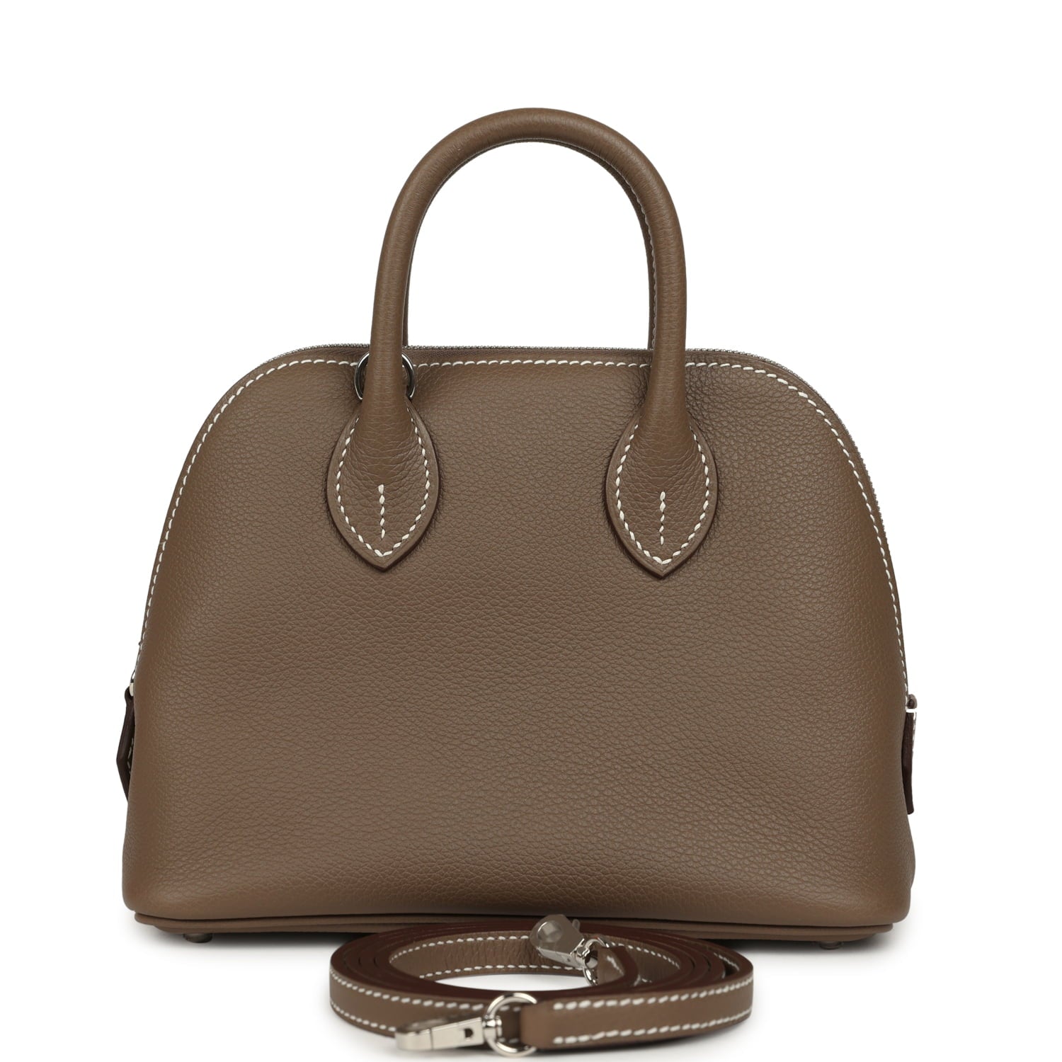 Hermes 1923 Bolide Mini Etoupe Evercolor Palladium Hardware