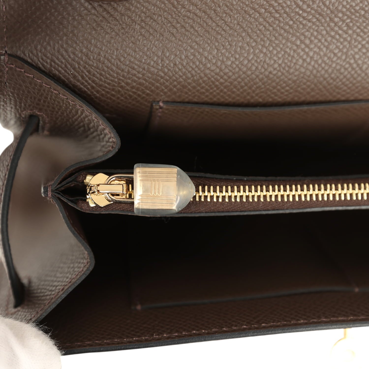 Hermes Kelly Wallet To Go Ecorce Epsom Gold Hardware