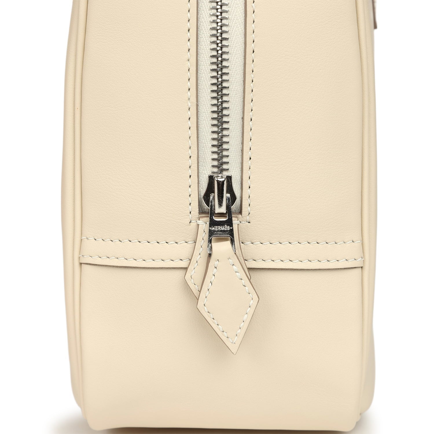 Hermes Plume 28 Bag Craie Swift Palladium Hardware