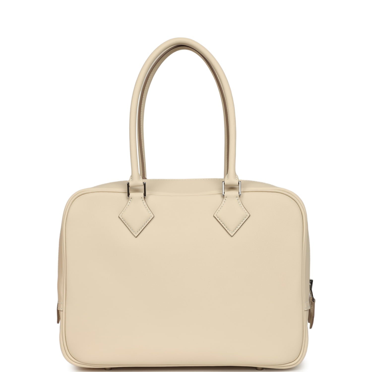 Hermes Plume 28 Bag Craie Swift Palladium Hardware