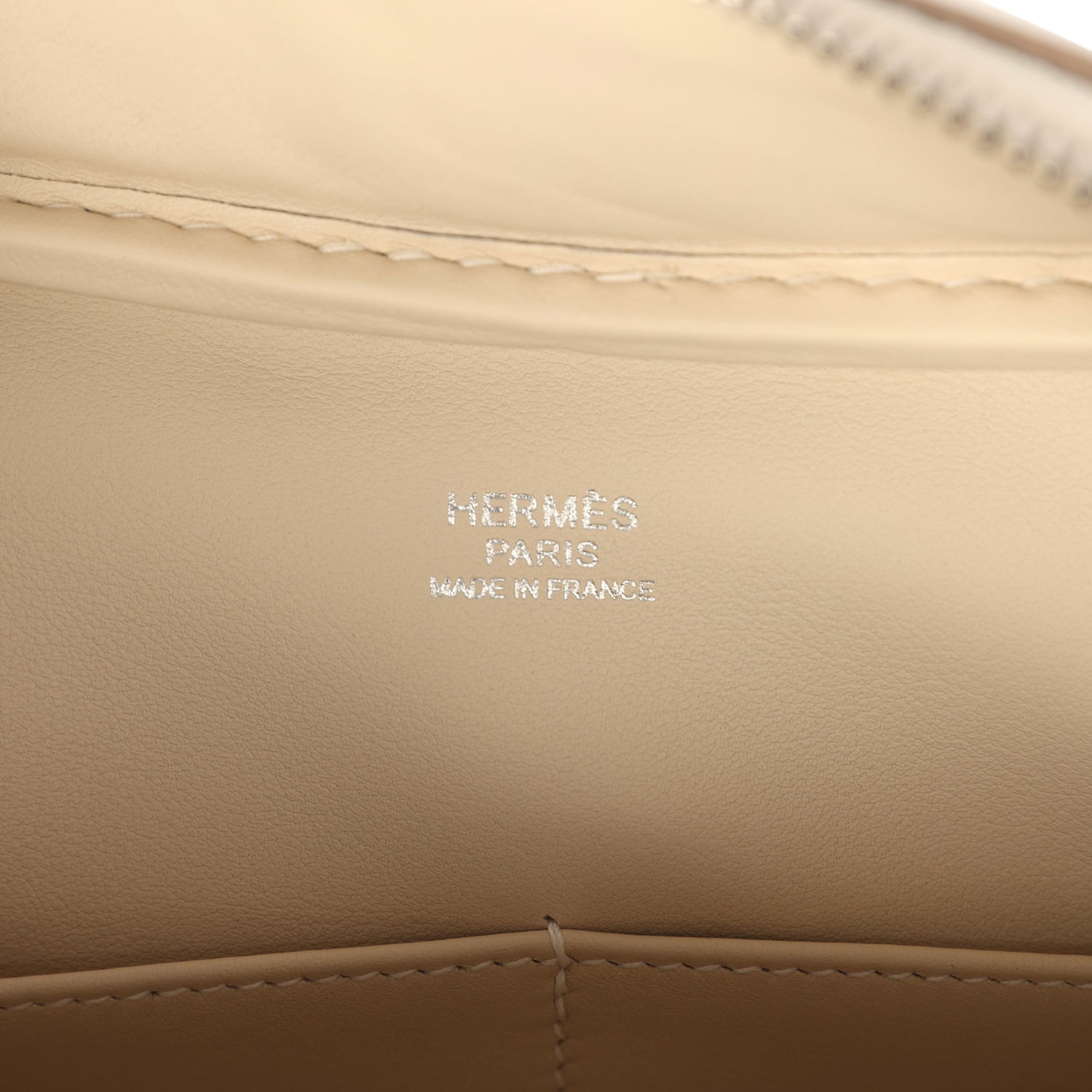 Hermes Plume 28 Bag Craie Swift Palladium Hardware
