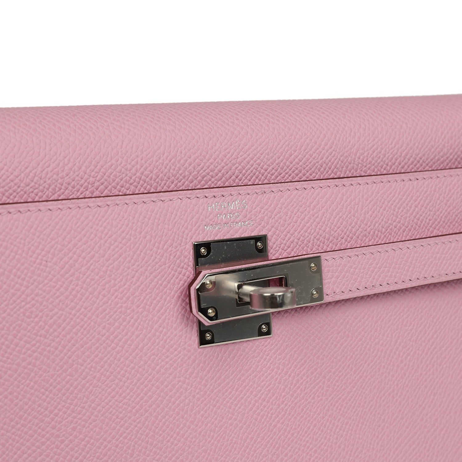 Hermes Kelly Elan Mauve Sylvestre Epsom Palladium Hardware
