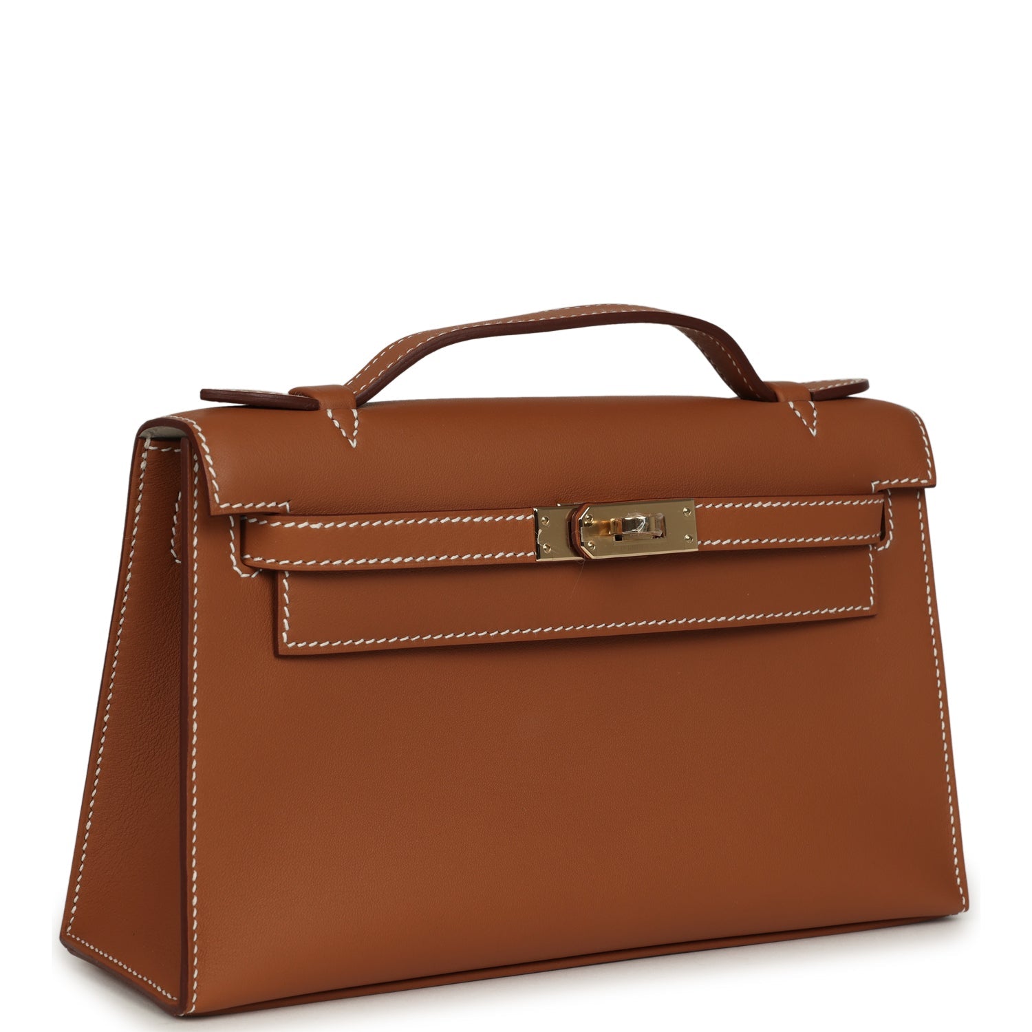 Hermes Special Order (HSS) Kelly Pochette Gold Verso Swift Permabrass Hardware