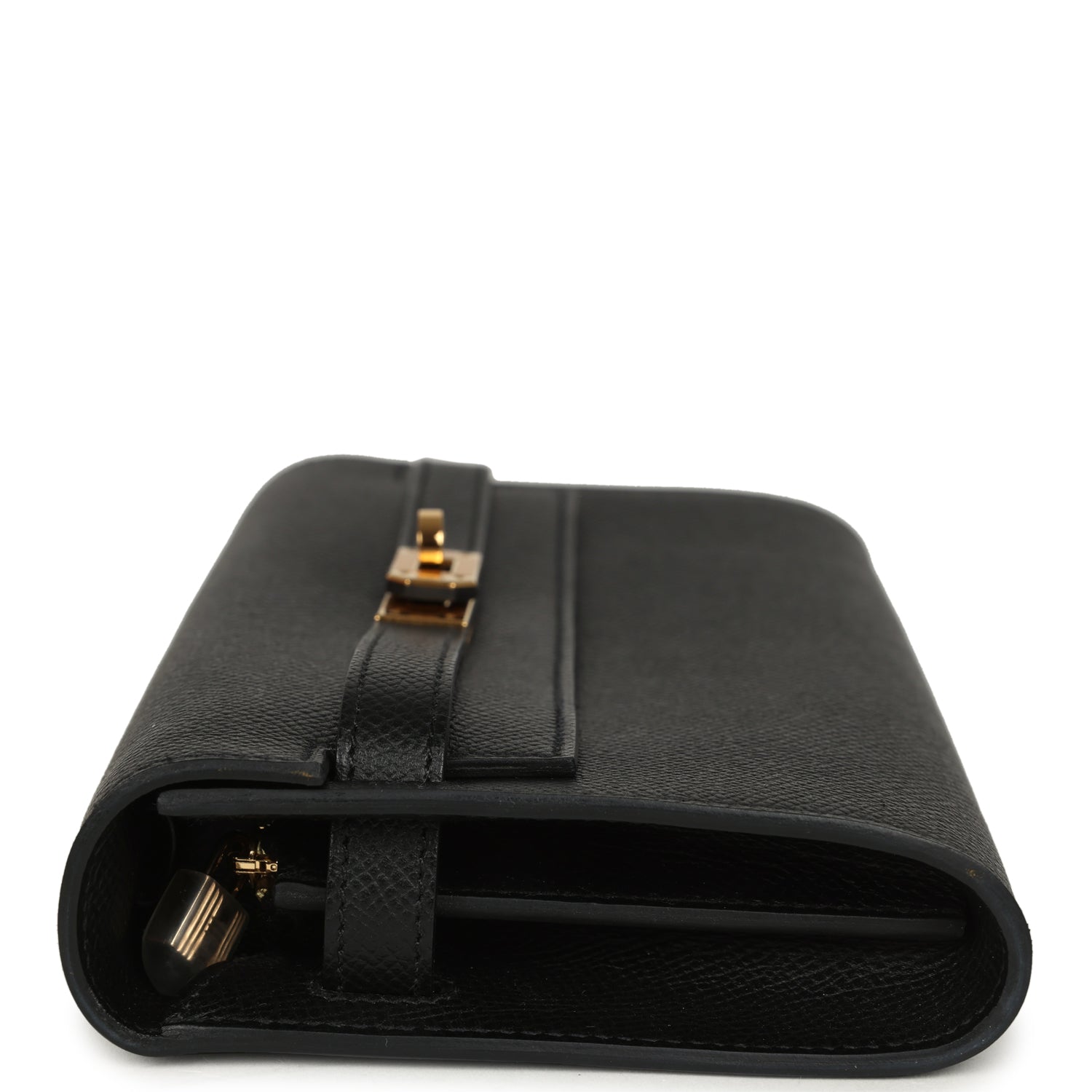 Hermes Kelly Wallet To Go Black Epsom Gold Hardware