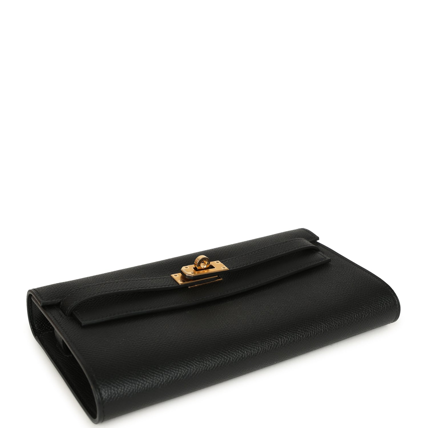 Hermes Kelly Wallet To Go Black Epsom Gold Hardware