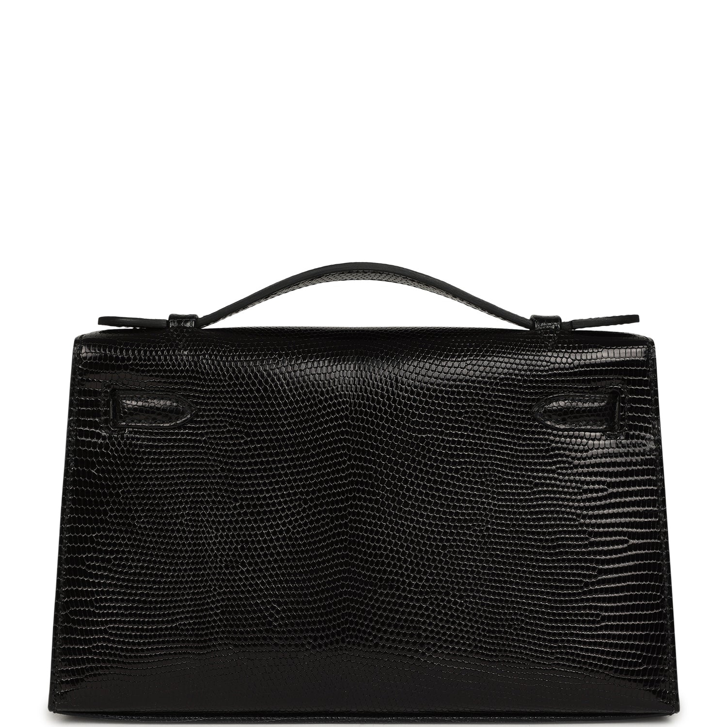 Hermes Kelly Pochette Black Varanus Niloticus Lizard Palladium Hardware