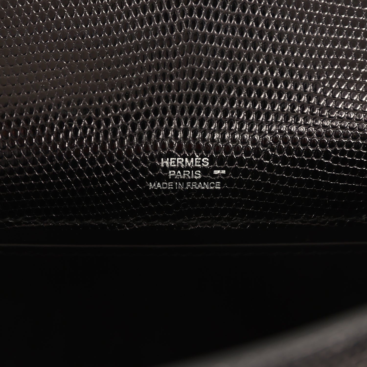 Hermes Kelly Pochette Black Varanus Niloticus Lizard Palladium Hardware