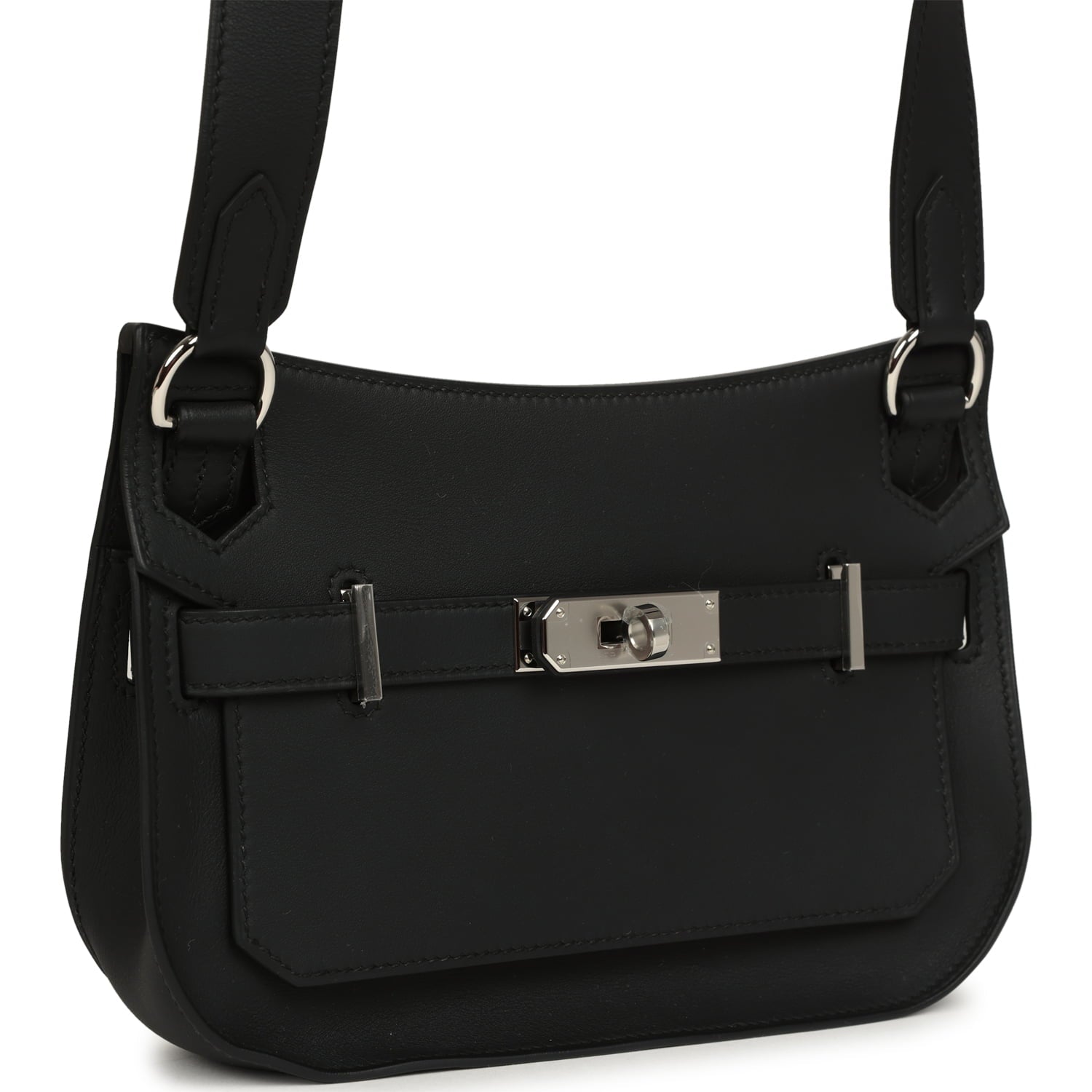 Hermes Jypsiere Mini Black Swift Palladium Hardware