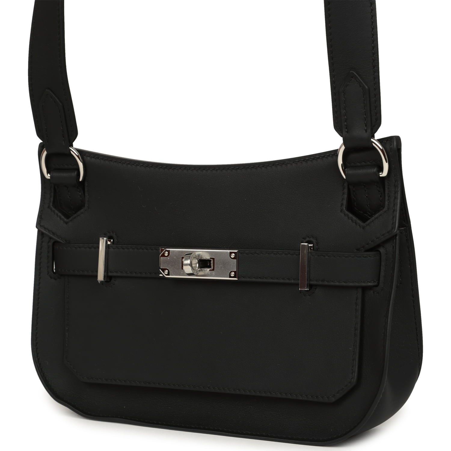 Hermes Jypsiere Mini Black Swift Palladium Hardware