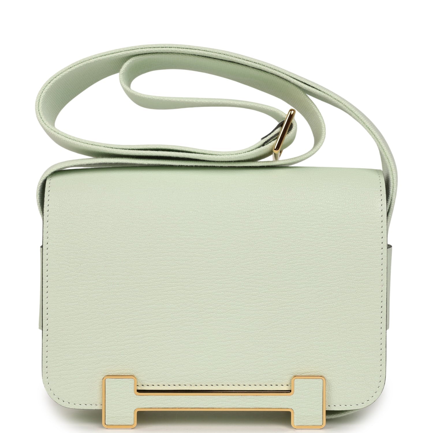 Hermes Geta Vert Fizz Chevre Mysore Gold Hardware