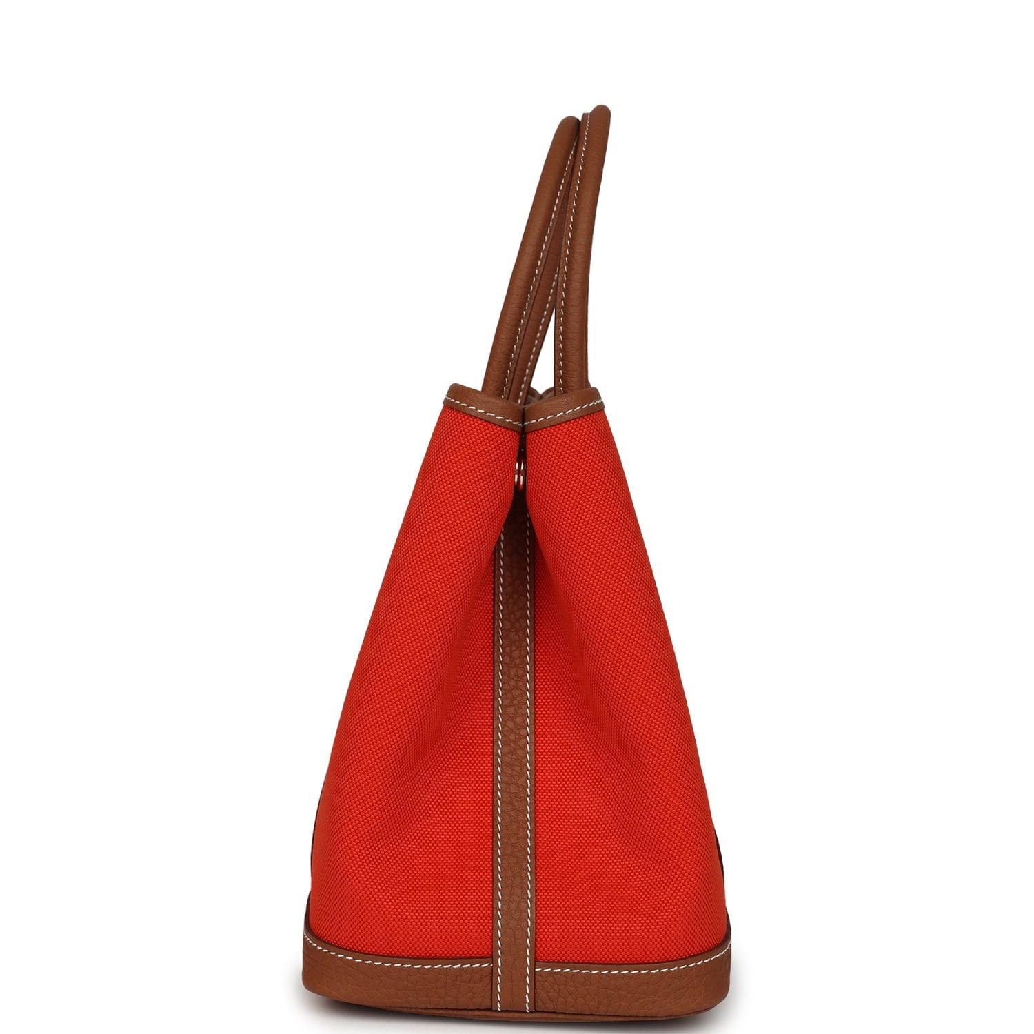 Hermes Garden Party 30 Orange Mécano Toile Officier Canvas and Gold Negonda Palladium Hardware