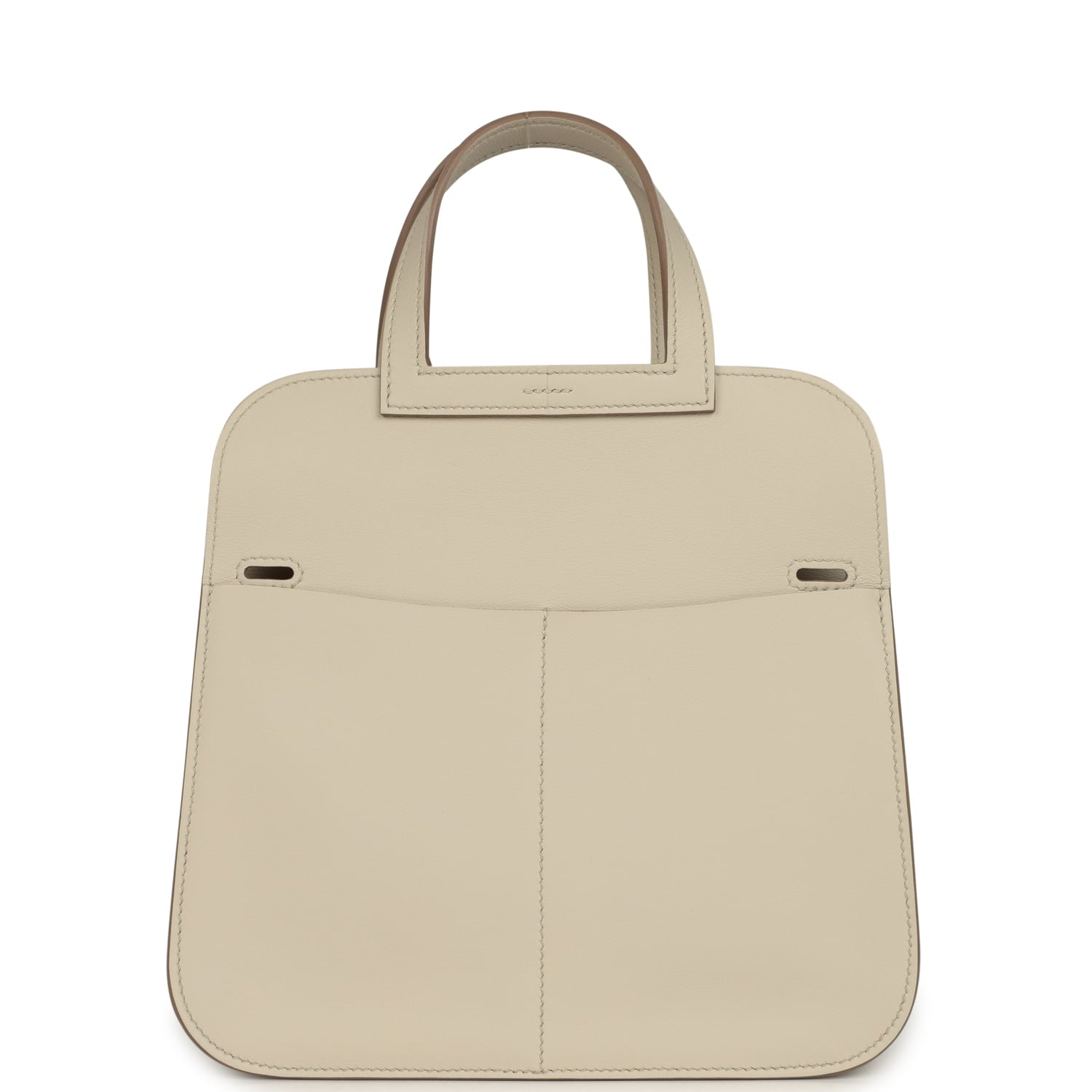 Hermes Mini Halzan Craie Swift Palladium Hardware