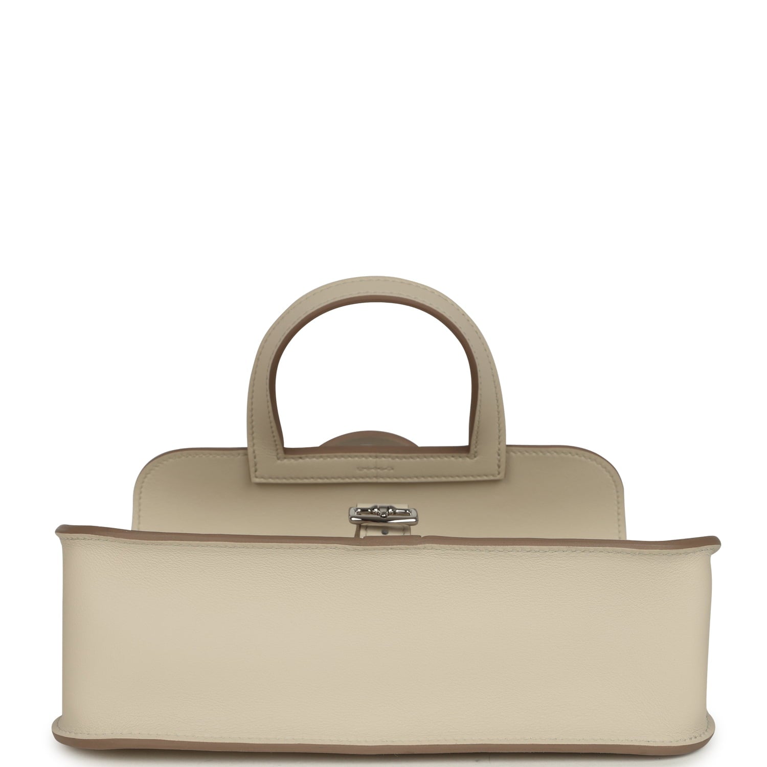 Hermes Mini Halzan Craie Swift Palladium Hardware