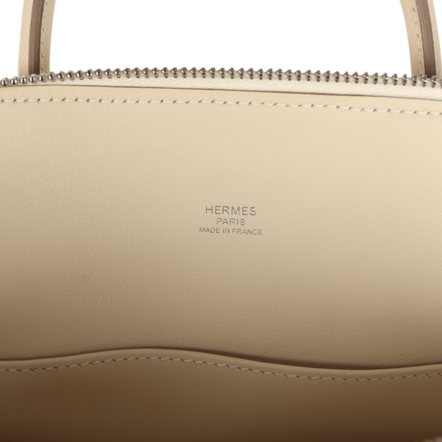 Hermes 1923 Bolide 25 Craie Epsom Palladium Hardware