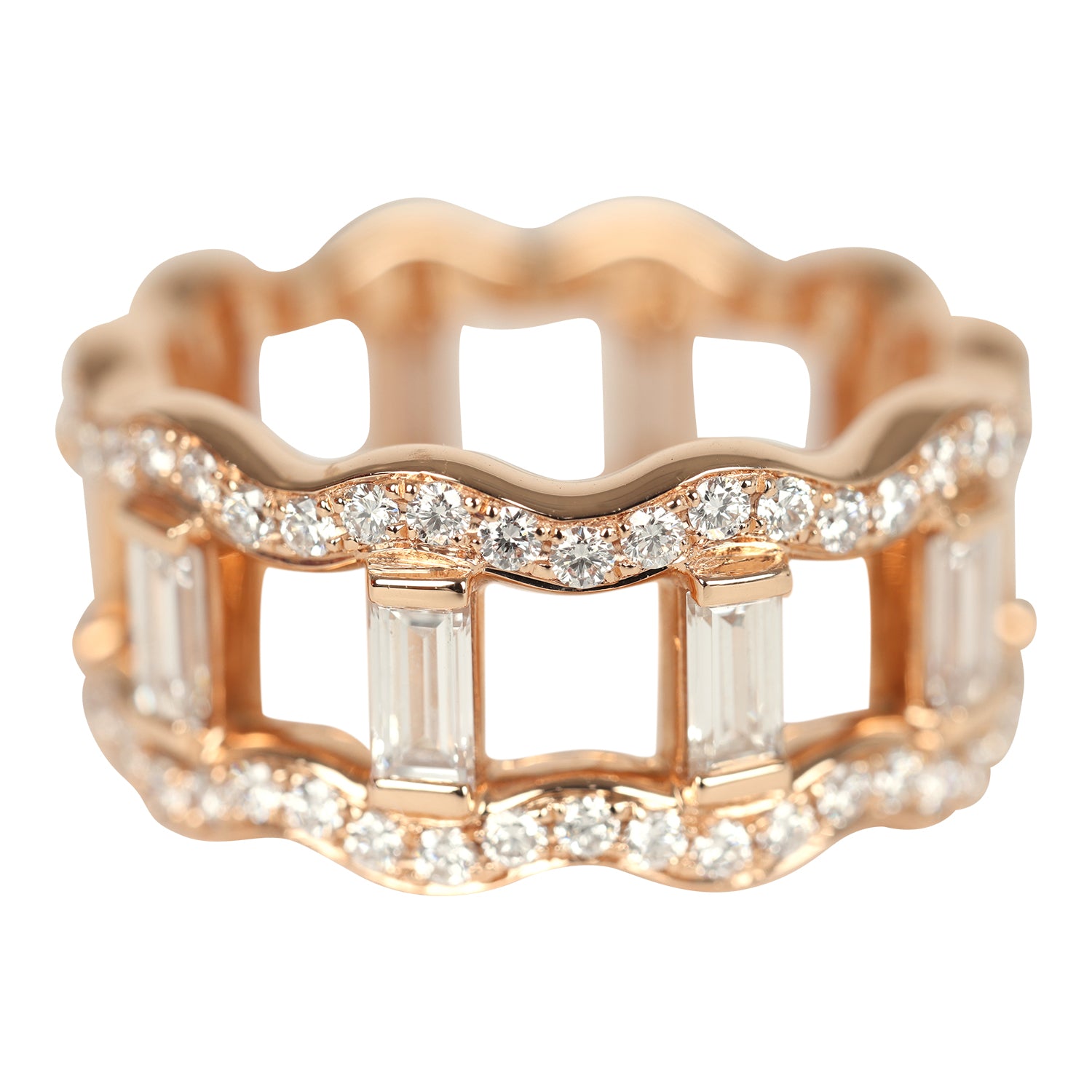 Hermes Reseau Lumiere Ring Rose Gold & Diamonds
