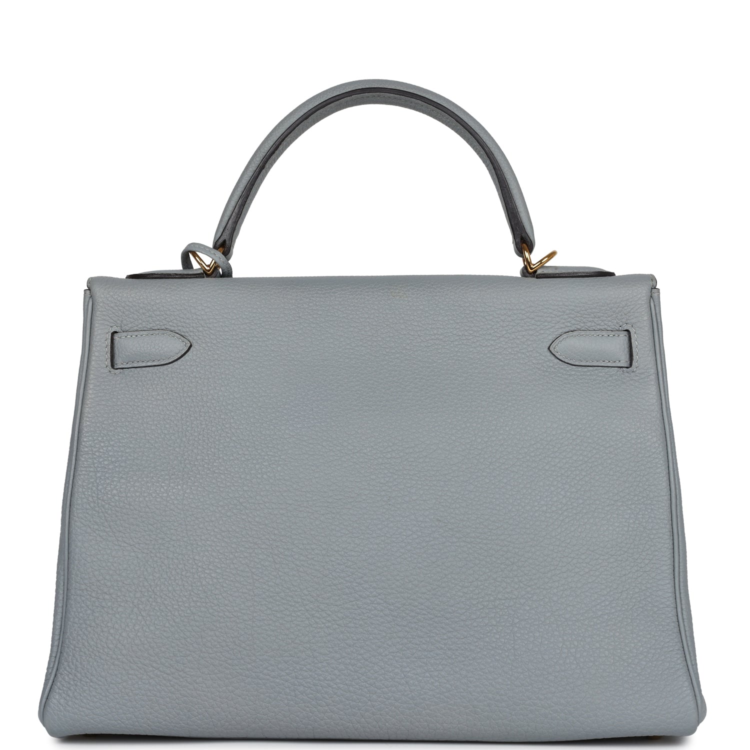 Pre-owned Hermes Kelly Retourne 32 Bleu Glacier Togo Gold Hardware