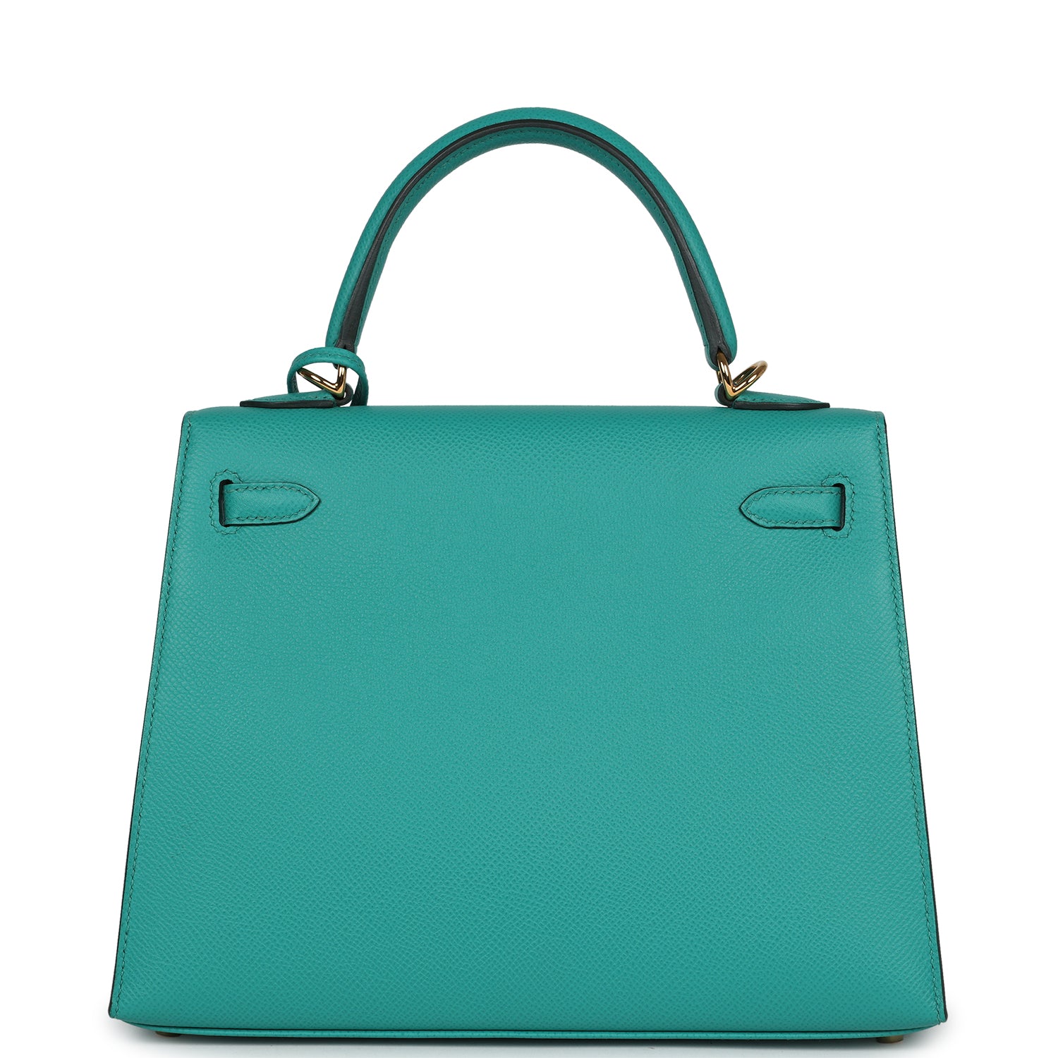 Pre-owned Hermes Kelly Sellier 25 Vert Verone Epsom Gold Hardware