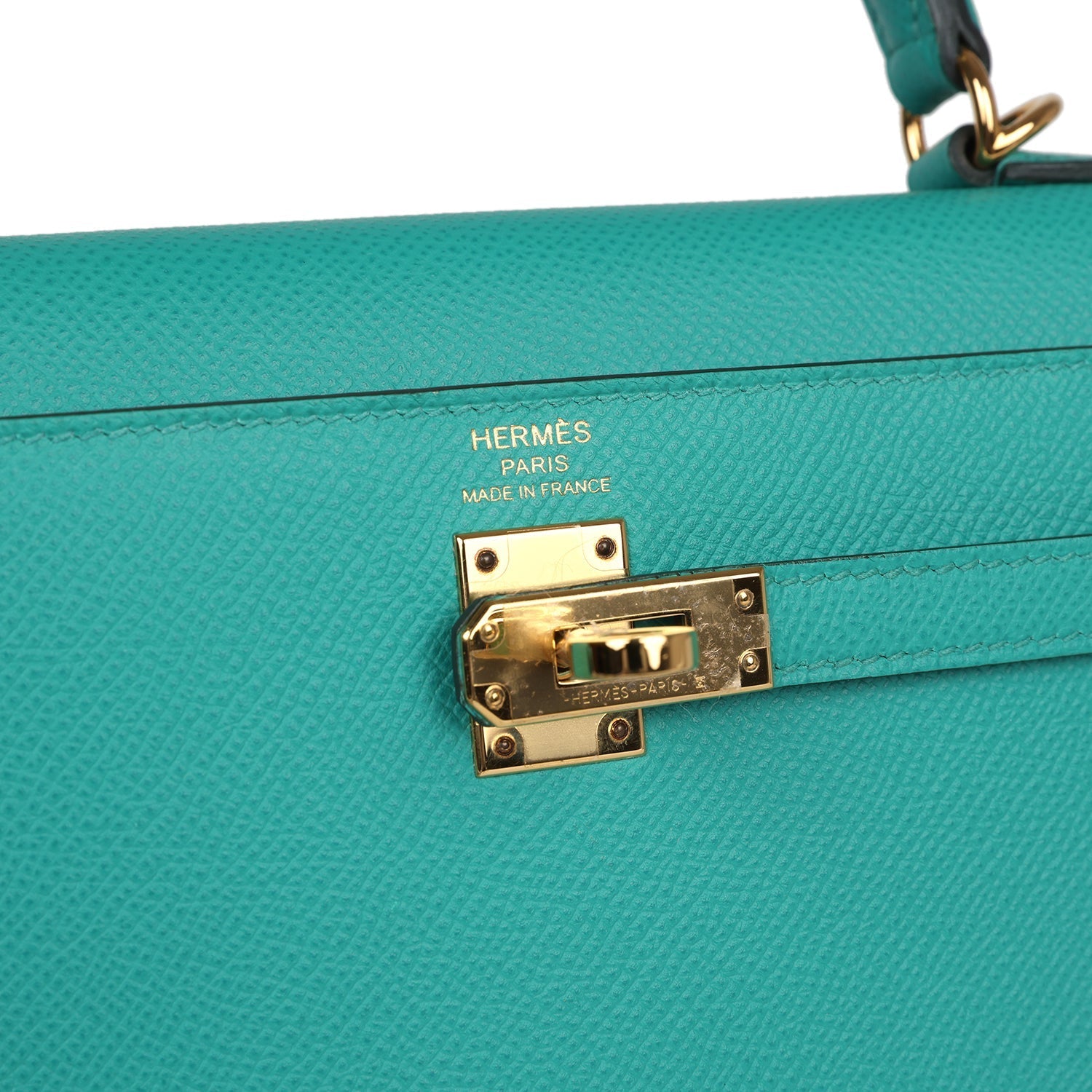 Pre-owned Hermes Kelly Sellier 25 Vert Verone Epsom Gold Hardware