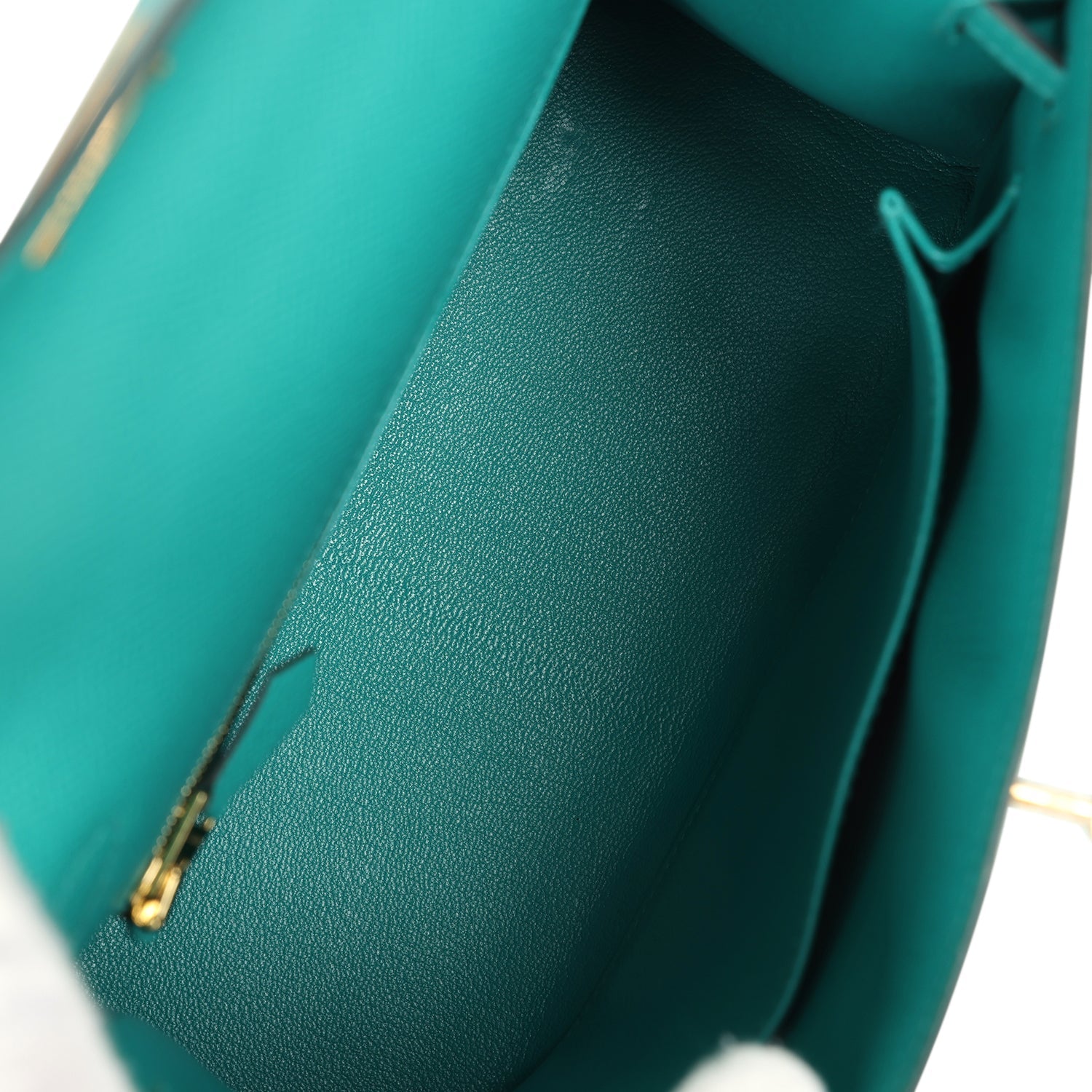 Pre-owned Hermes Kelly Sellier 25 Vert Verone Epsom Gold Hardware