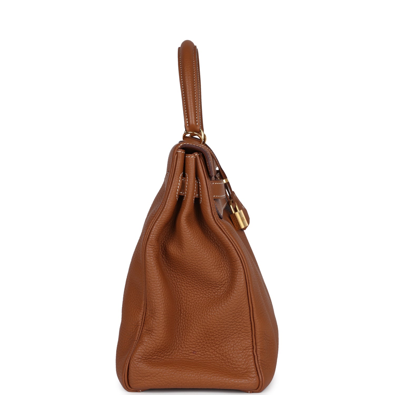 Pre-owned Hermes Kelly Retourne 35 Gold Togo Gold Hardware