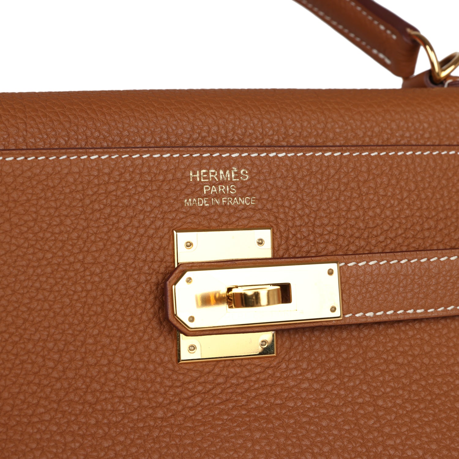Pre-owned Hermes Kelly Retourne 35 Gold Togo Gold Hardware