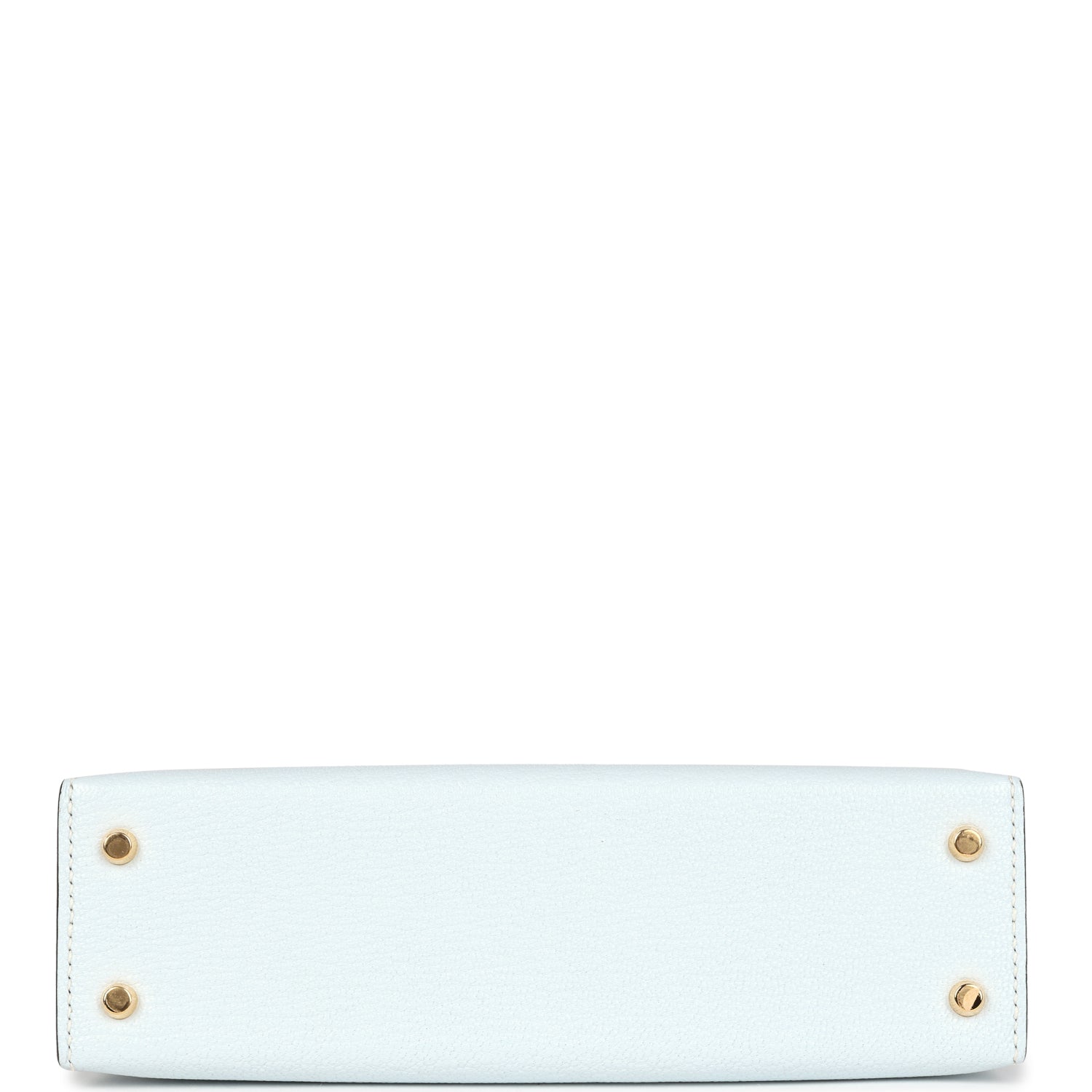 Pre-owned Hermes Kelly Sellier 20 Bleu Brume Chevre Gold Hardware