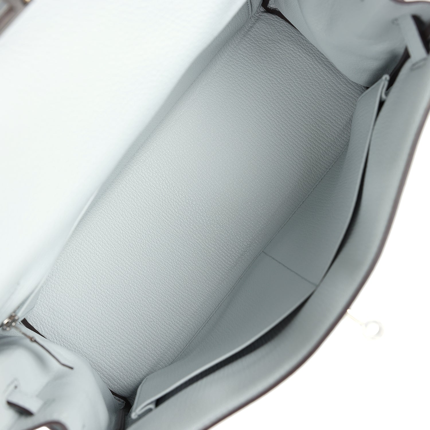 Hermes Kelly Retourne 32 Bleu Pale Clemence Palladium Hardware