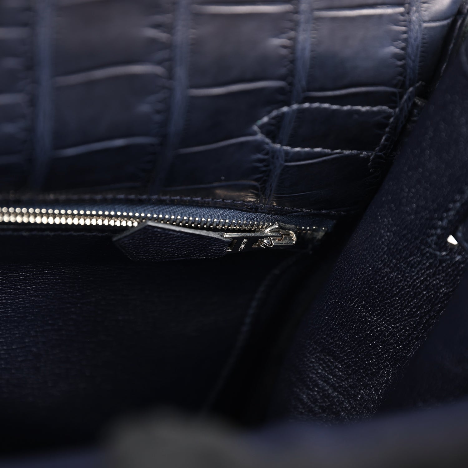 Payment 3 - Pre-owned Hermes Kelly Retourne 35 Bleu Indigo Matte Alligator Palladium Hardware