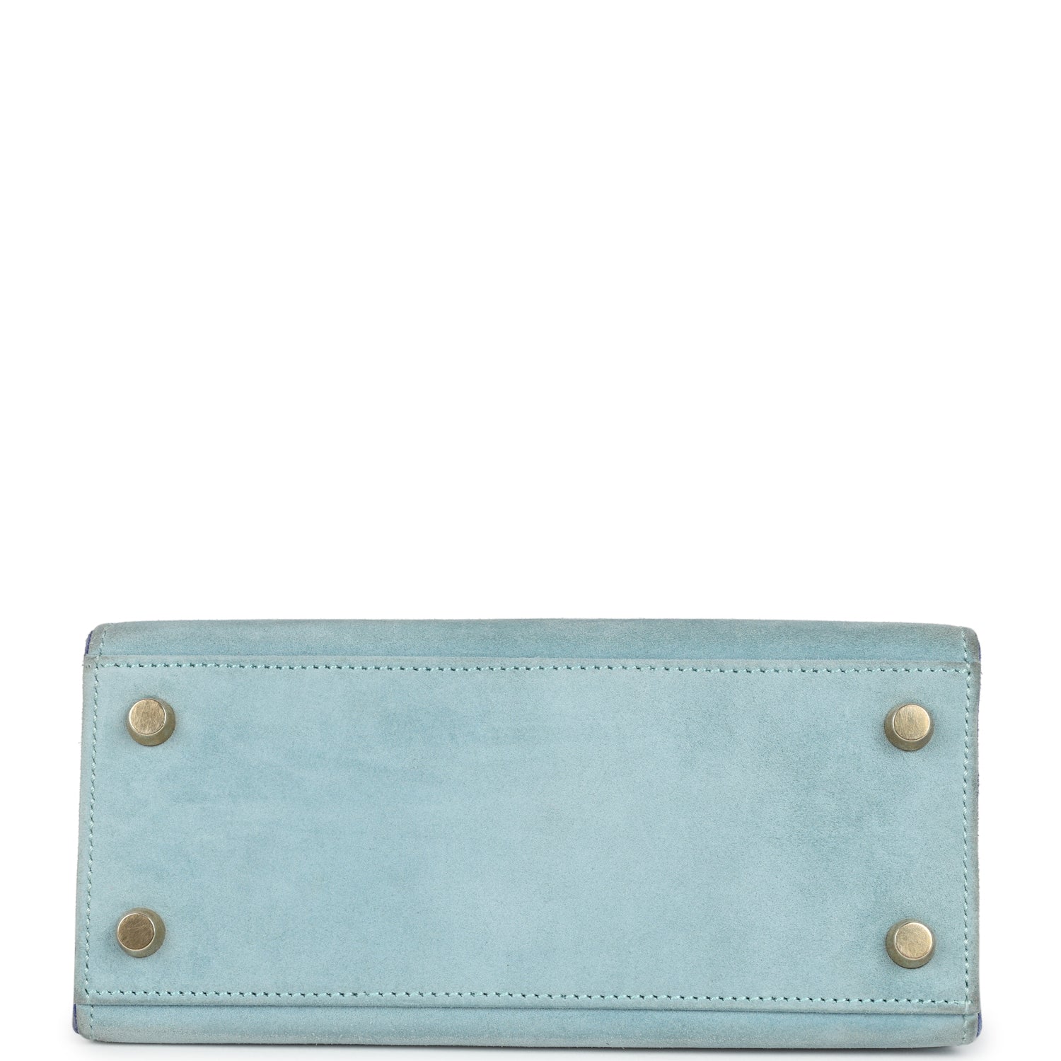 Vintage Hermes Kelly Sellier 20 Bleu Electric and Aqua Doblis Gold Hardware