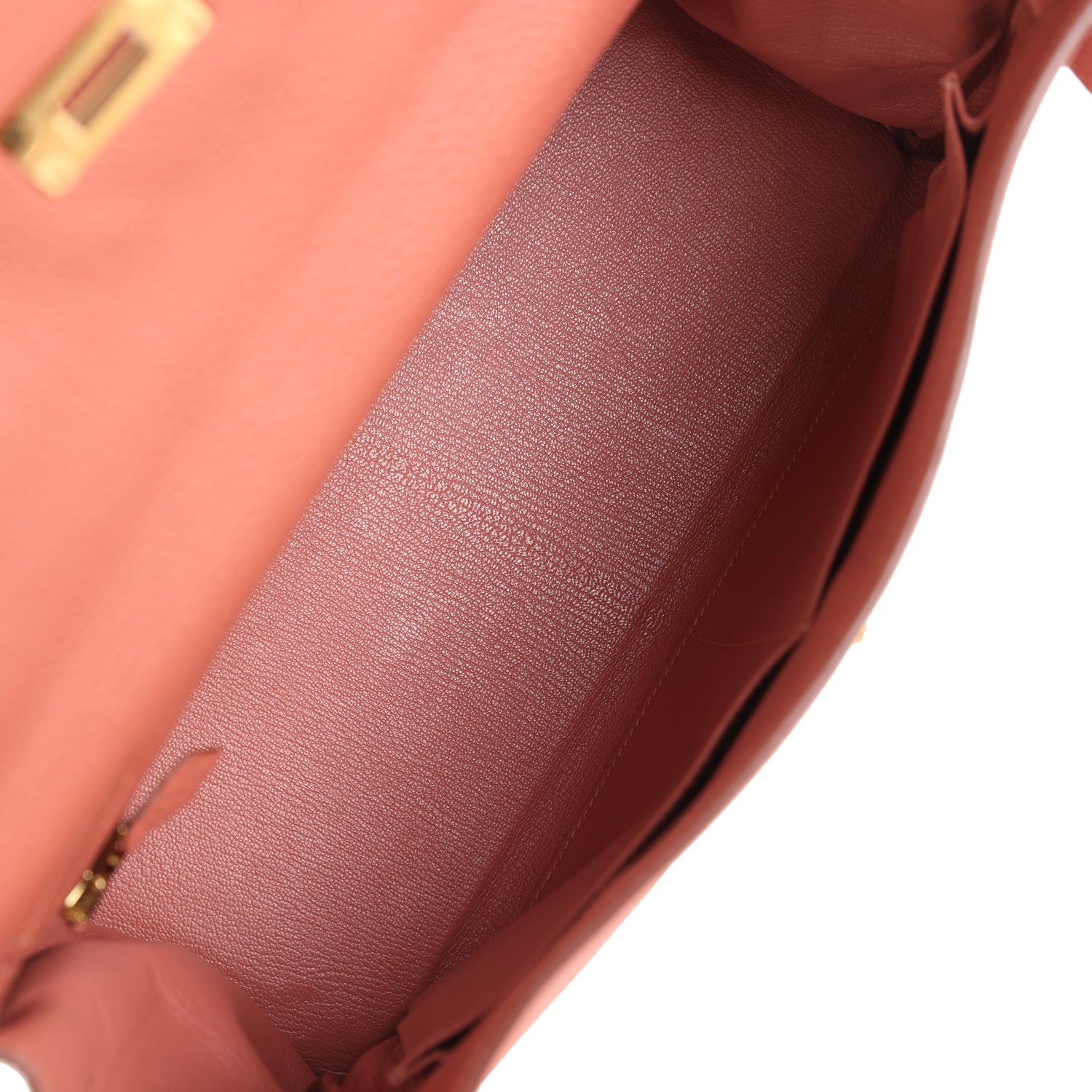 Pre-owned Hermes Kelly Retourne 32 Rosy Togo Gold Hardware