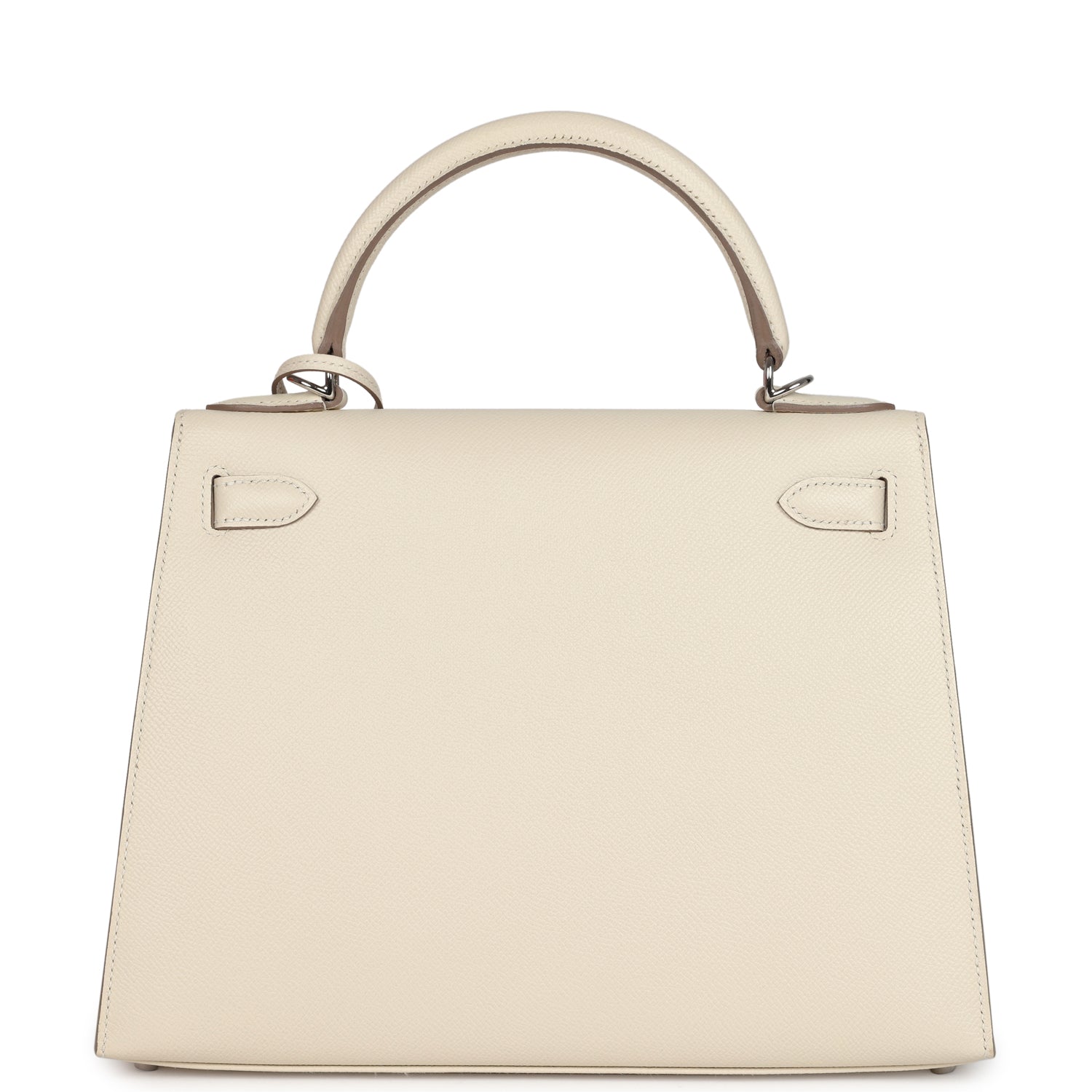 Hermes Kelly Sellier 28 Craie Epsom Palladium Hardware