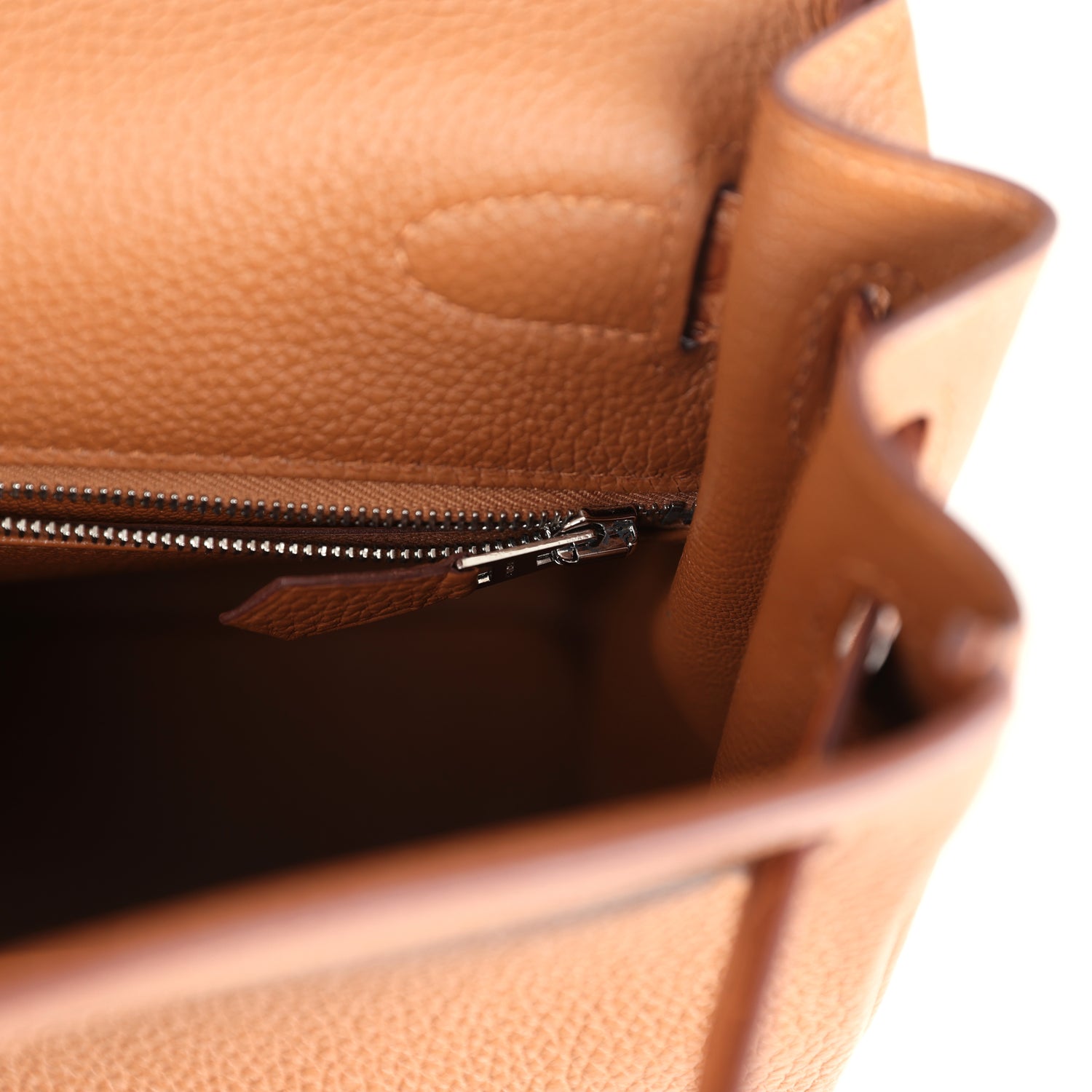 Pre-owned Hermes Kelly Retourne 28 Gold Togo and Matte Prososus Crocodile Touch Palladium Hardware