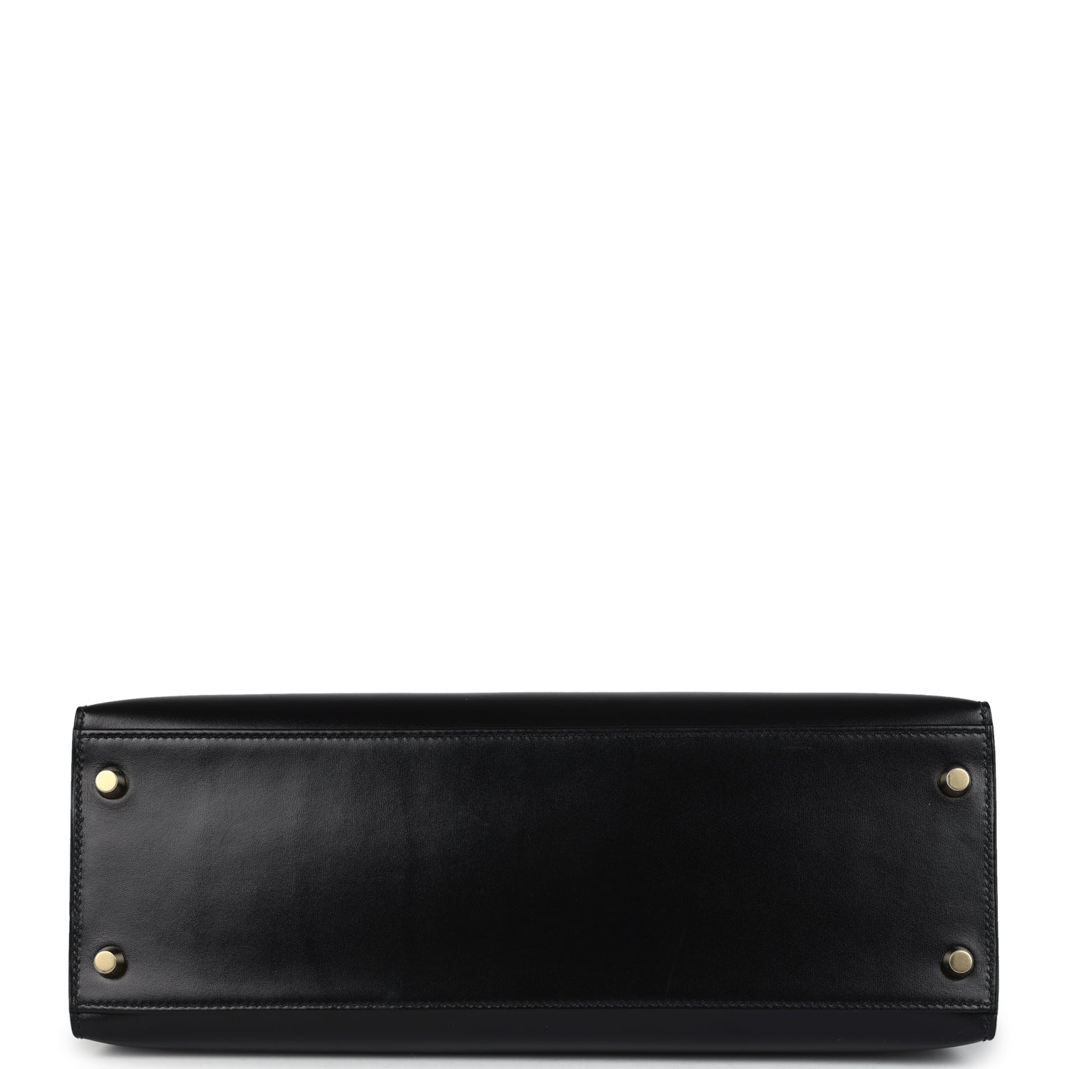 Pre-owned Hermes Kelly Sellier 32 Black Box Gold Hardware