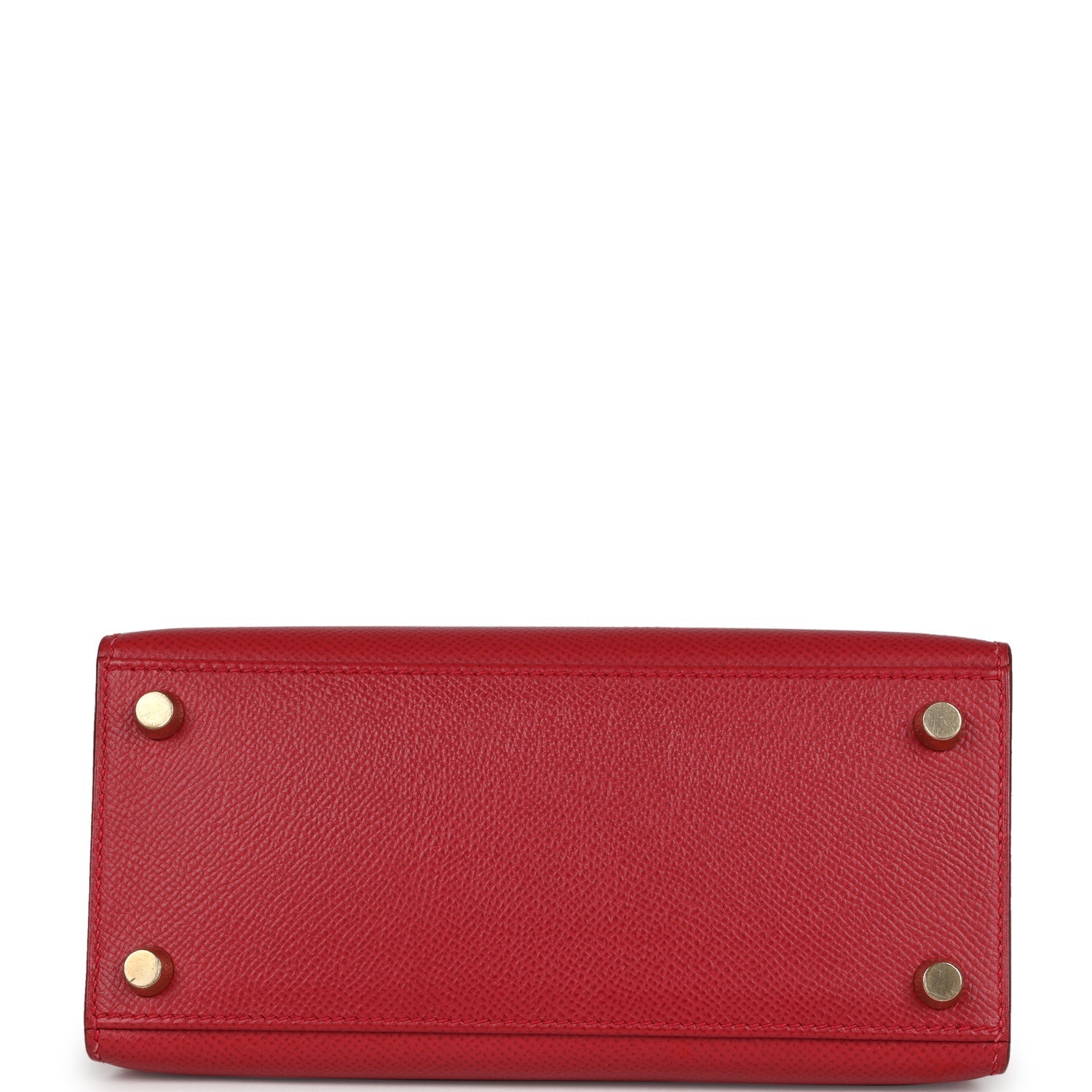 Vintage Hermes Kelly Sellier 20 Rouge Vif Courchevel Gold Hardware